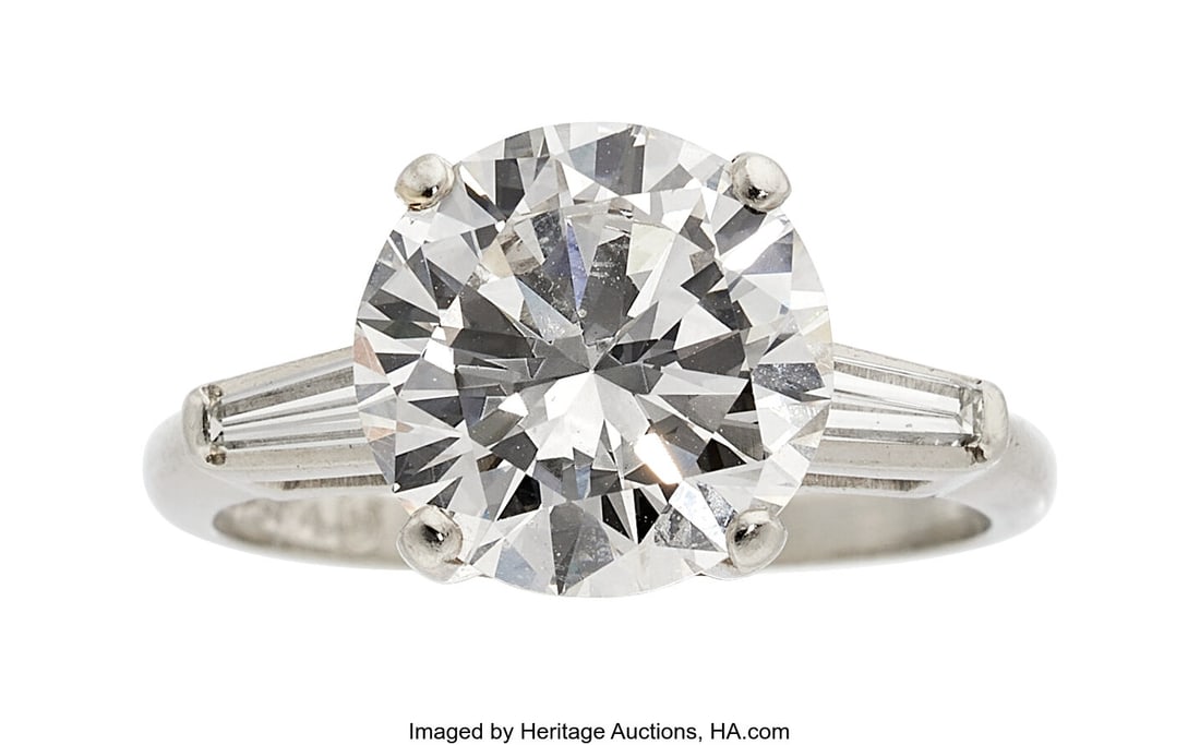 Diamond, Platinum Ring Stones: Round brilliant- (1 of 6)