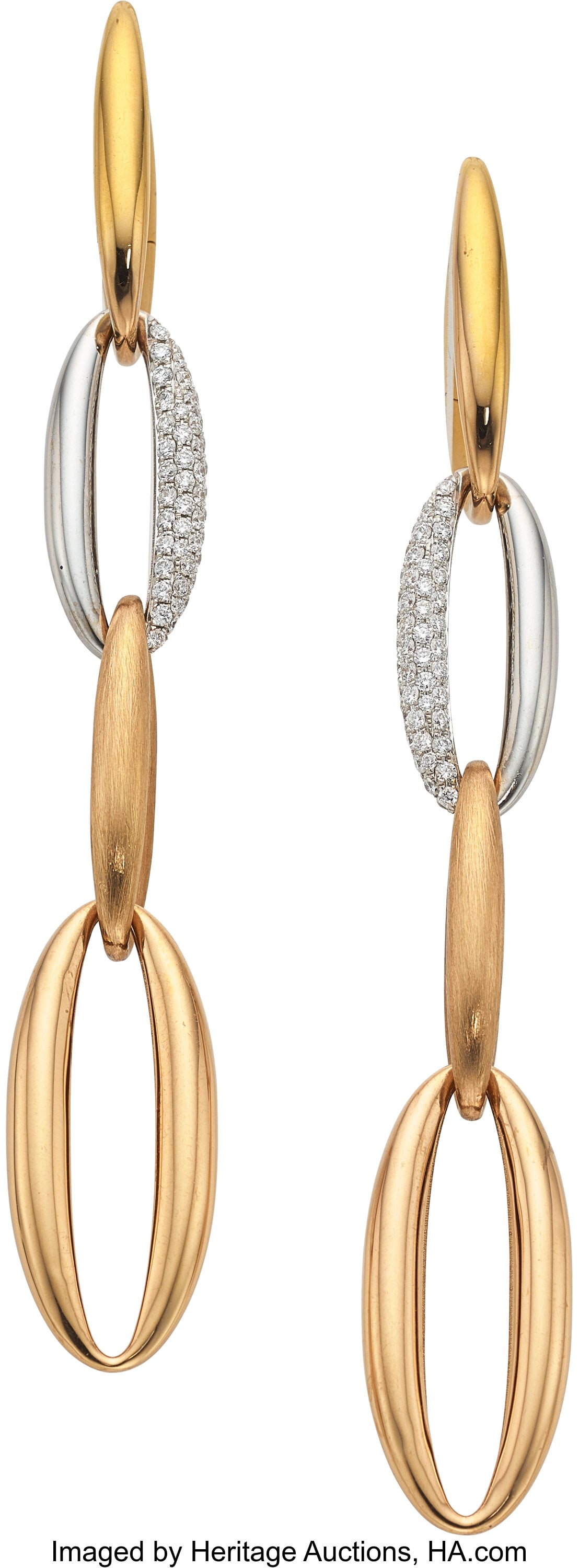 Diamond, Gold Earrings Stones: Full-cut diamond (1 of 1)