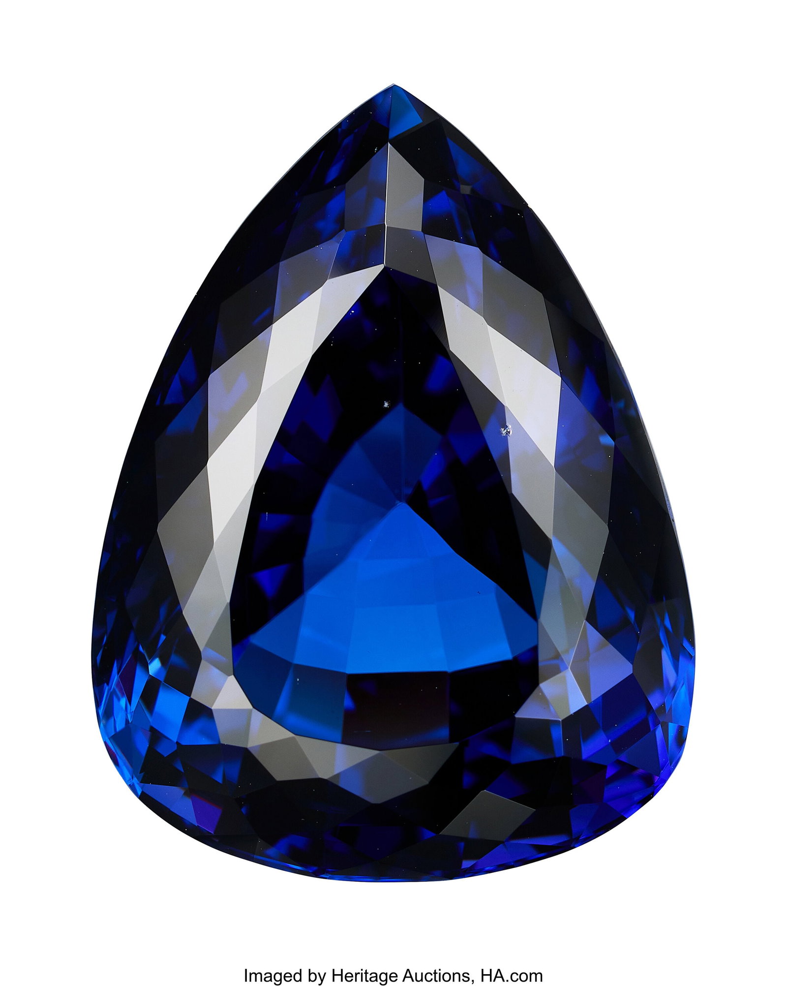 62.97 ct Tanzanite Shape: Pear Measurements: 28: 62.97 ct Tanzanite Shape: Pear Measurements: 28.63 x 21.80 x 15.85 mm HID03101062020 © 2026 Heritage Auctions | All Rights Reserved