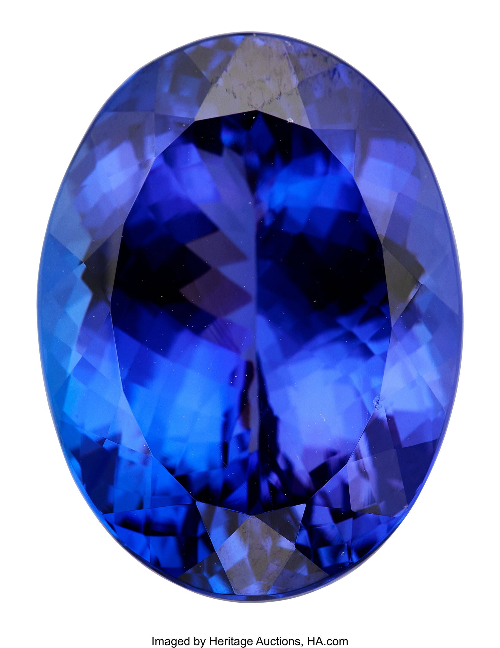 34.17 ct Tanzanite Shape: Oval Measurements: 23: 34.17 ct Tanzanite Shape: Oval Measurements: 23.29 x 17.47 x 11.70 mm HID03101062020 © 2026 Heritage Auctions | All Rights Reserved
