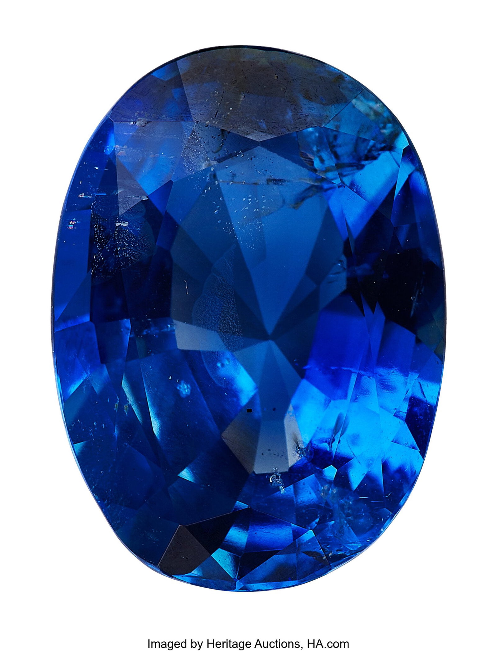 8.44 ct Burma Sapphire Shape: Oval Measurements: 8.44 ct Burma Sapphire Shape: Oval Measurements: 14.97 x 10.82 x 5.90 mm Treatment: No gemological evidence of heat Origin: Burma