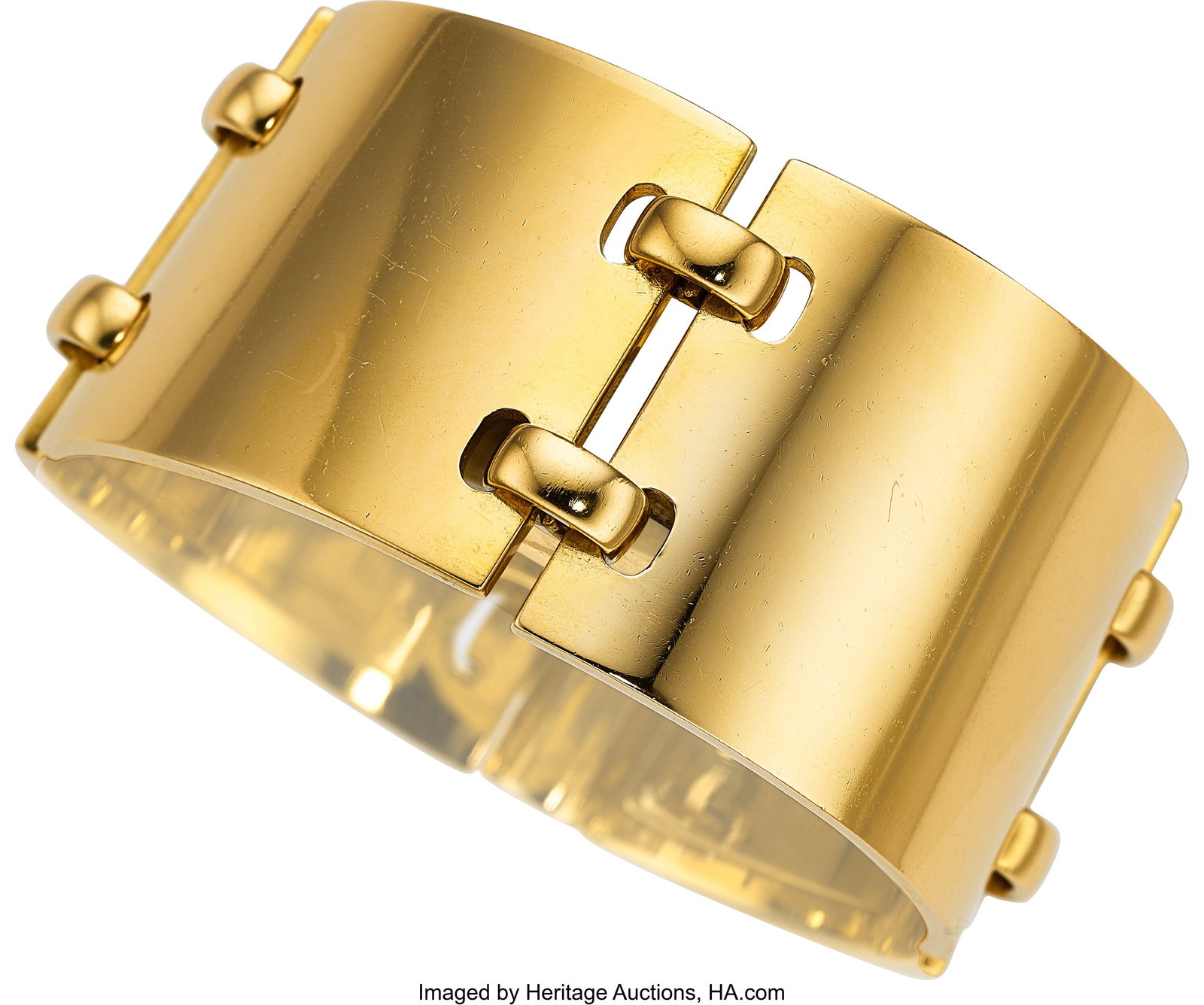 Hermès Gold Bracelet, French Metal: 18k gold M (1 of 3)