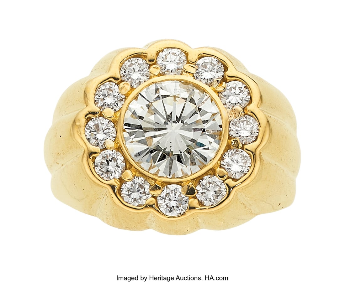 Diamond, Gold Ring Stones: Round brilliant-cut  (1 of 3)