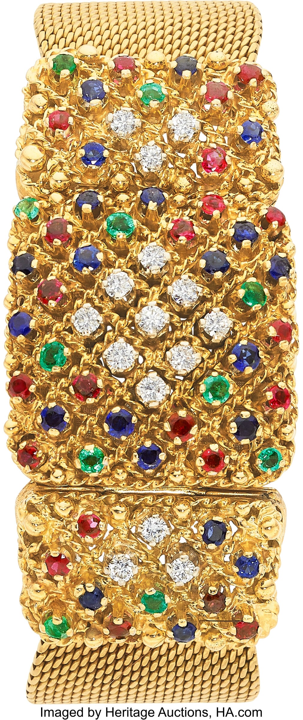 Movado Diamond, Multi-Stone, Gold Covered Dial W: Movado Diamond, Multi-Stone, Gold Covered Dial Watch Case: 15 mm, round, 18k gold, snapback, covered dial, mineral crystal, B9613 Dial: Silv