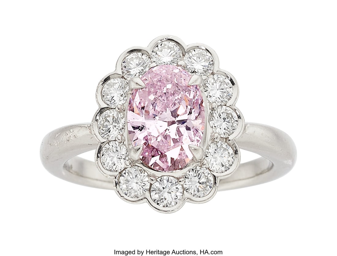 Fancy Pink Diamond, Diamond, Platinum Ring Ston (1 of 2)