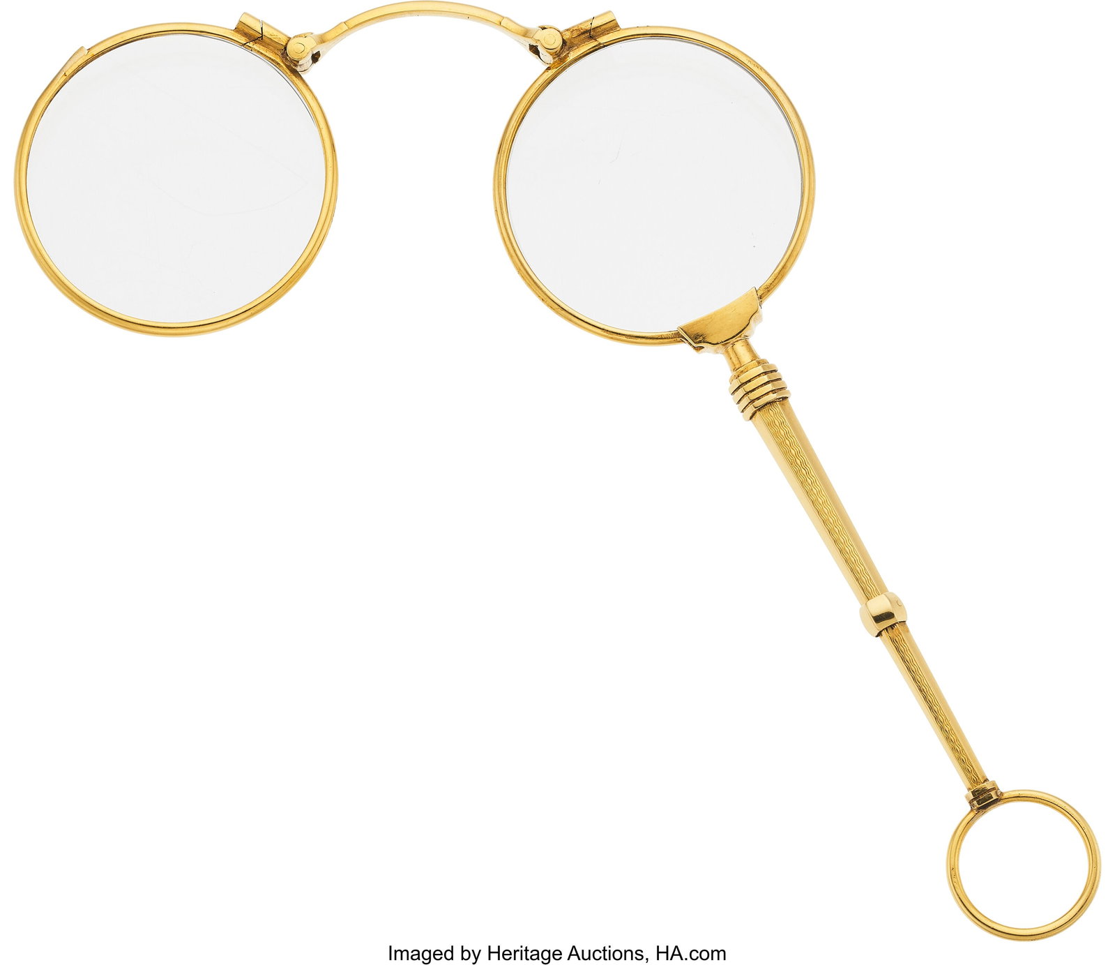 Antique Gold Lorgnette, French, Retailed by Bla: Antique Gold Lorgnette, French, Retailed by Black, Starr & Frost Element: Glass (lenses) Metal: 18k gold Marked: French hallmarks Gross Weight: 