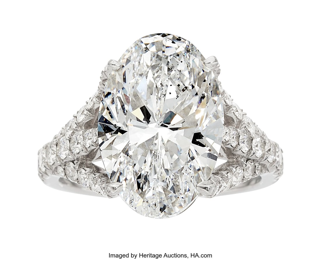 Carvin French Diamond, Platinum Ring Stones: Ov (1 of 6)