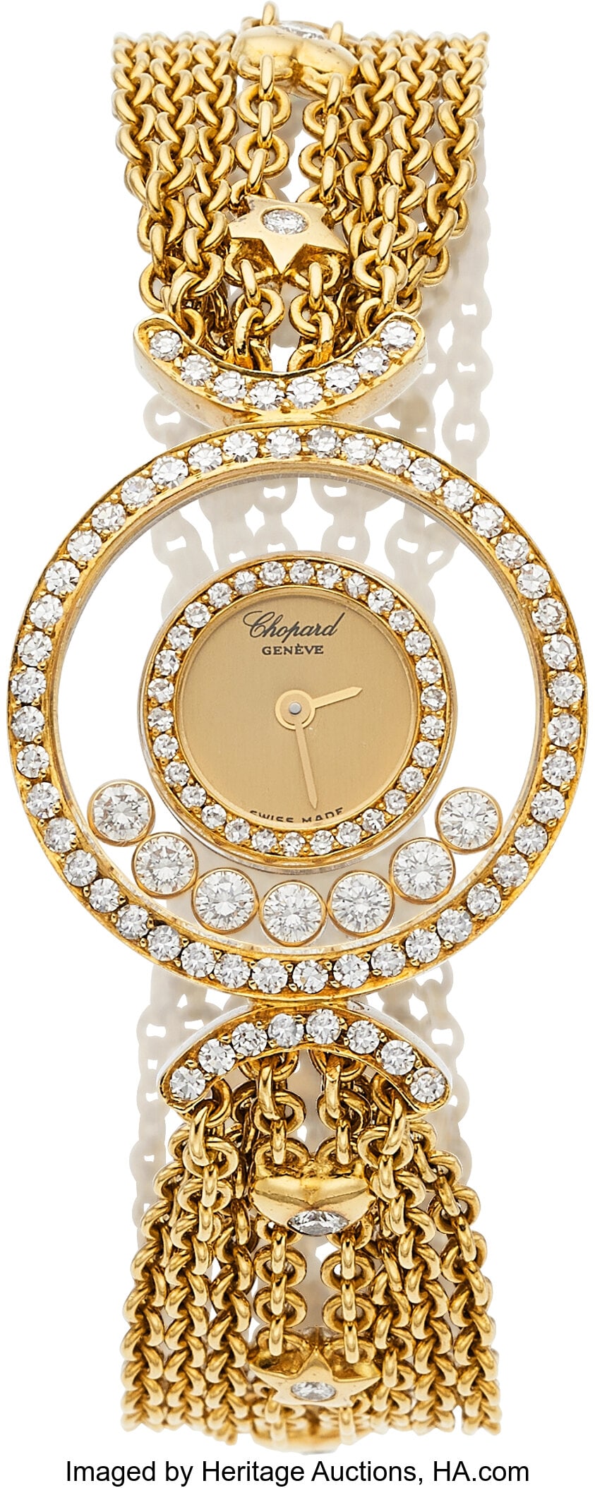 Chopard Diamond, Gold "Happy Diamonds" Watch Ca (1 of 3)