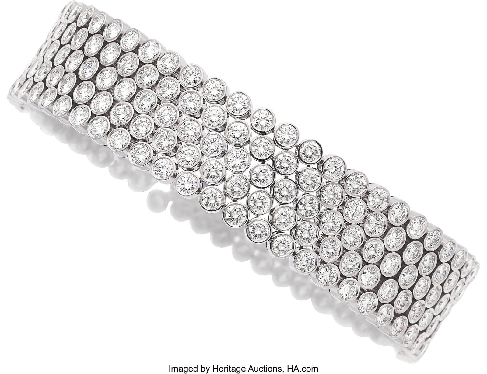 Diamond, Platinum Bracelet Stones: Full-cut dia (1 of 3)