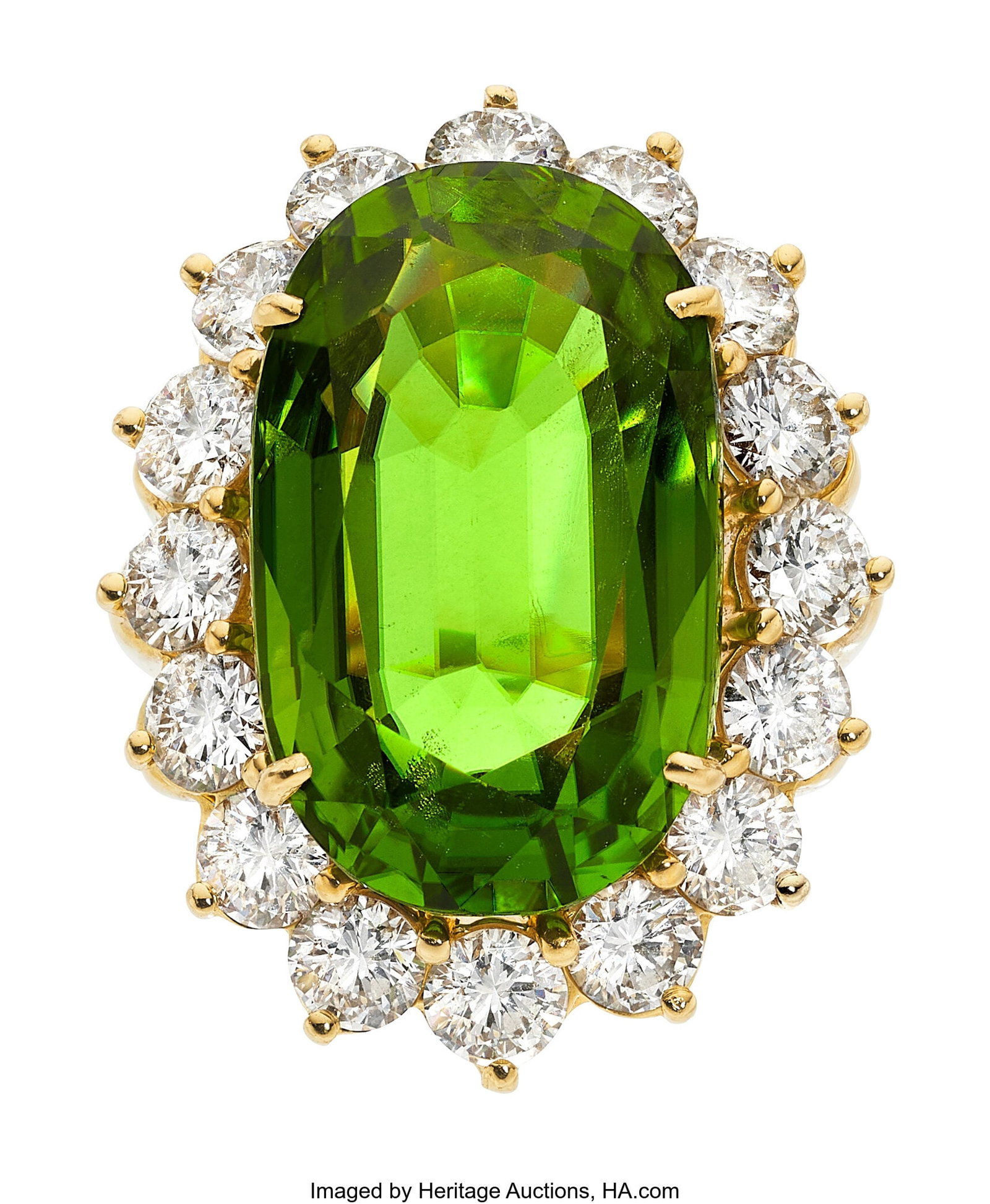 Peridot, Diamond, Gold Ring Stones: Oval-shaped (1 of 4)