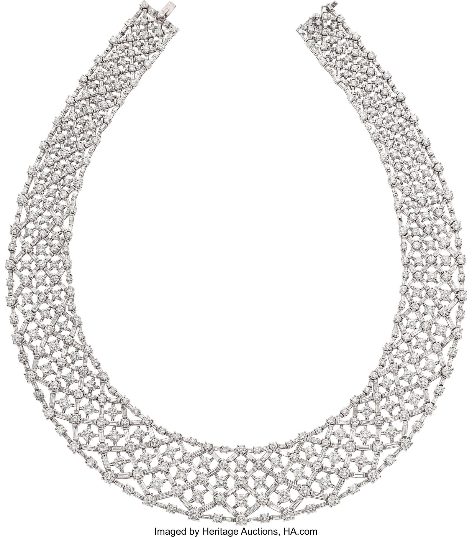 Diamond, Platinum Necklace Stones: Full and bag (1 of 1)