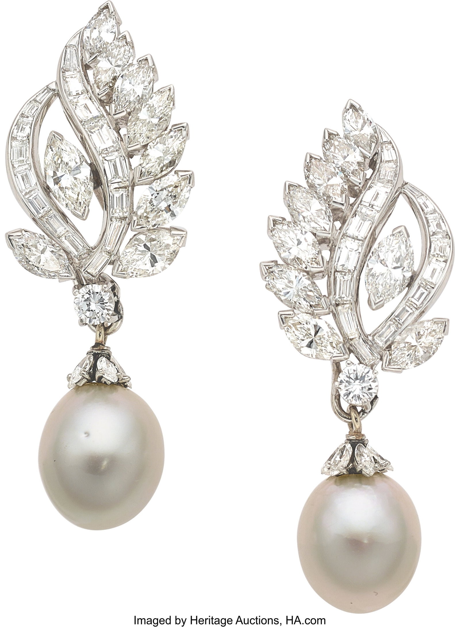 Diamond, South Sea Cultured Pearl, Platinum Conv (1 of 2)