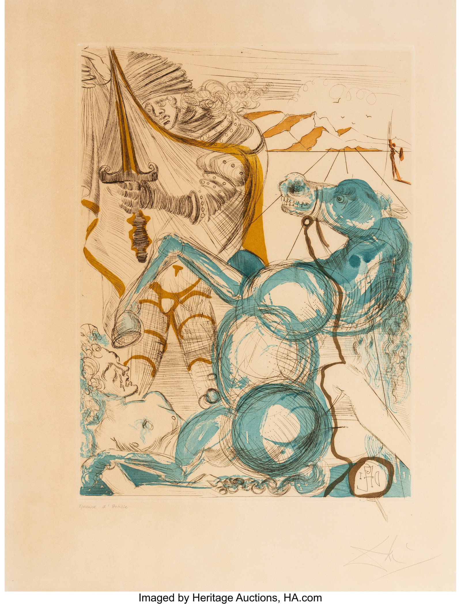 Salvador Dalí (1904-1989) Saint Martin, 1965 Et (1 of 2)