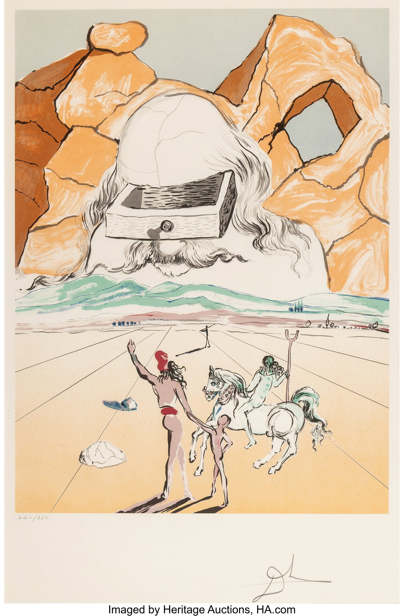 Salvador Dalí (1904-1989) The Path to Wisdom, f: Salvador Dalí (1904-1989) The Path to Wisdom, from Retrospective, 1978 Lithograph in colors on Arches paper 29-1/2 x 21-1/2 inches (74.9 x 54.6 