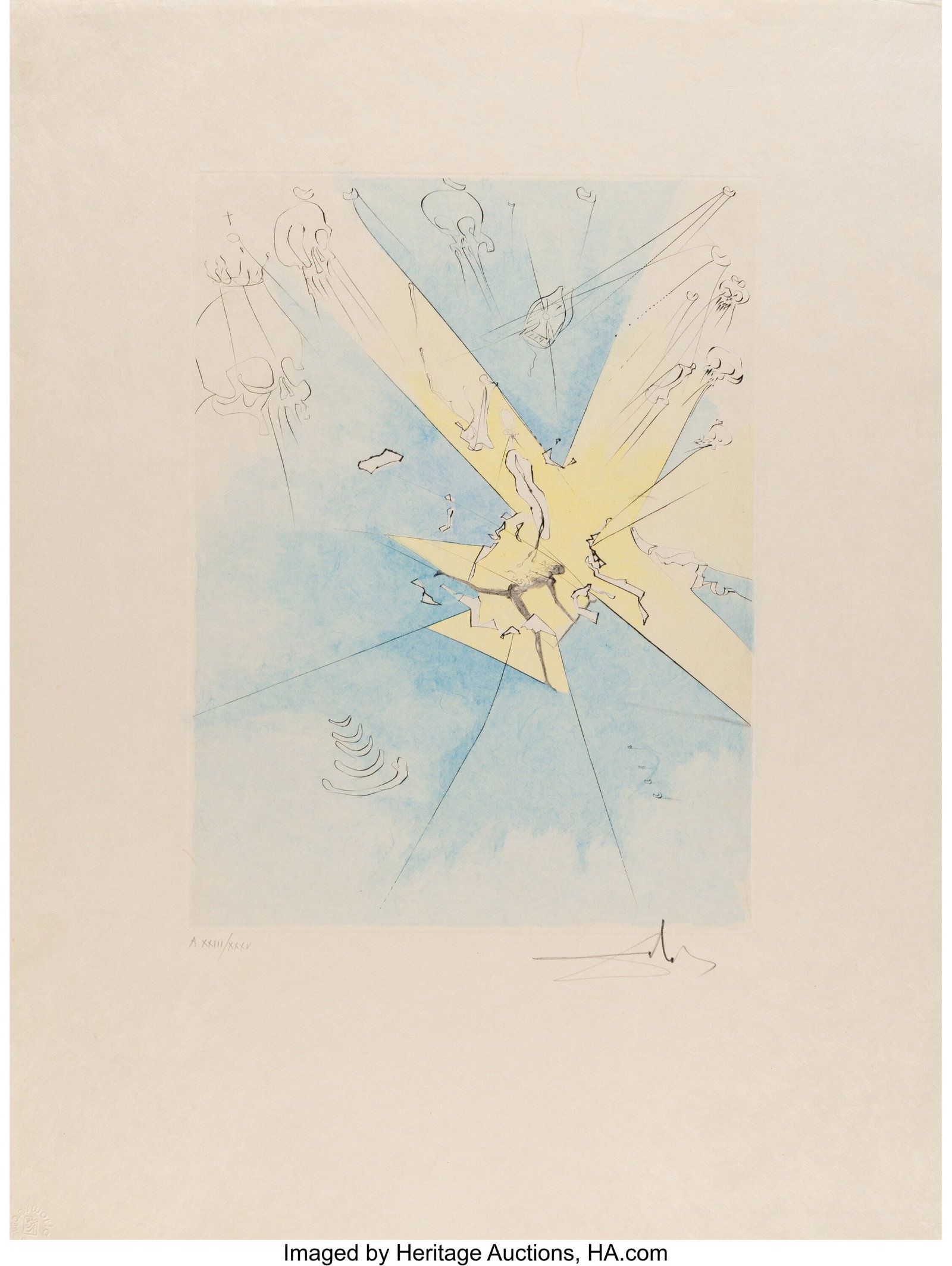 Salvador Dalí (1904-1989) A Shattering Entrance (1 of 3)