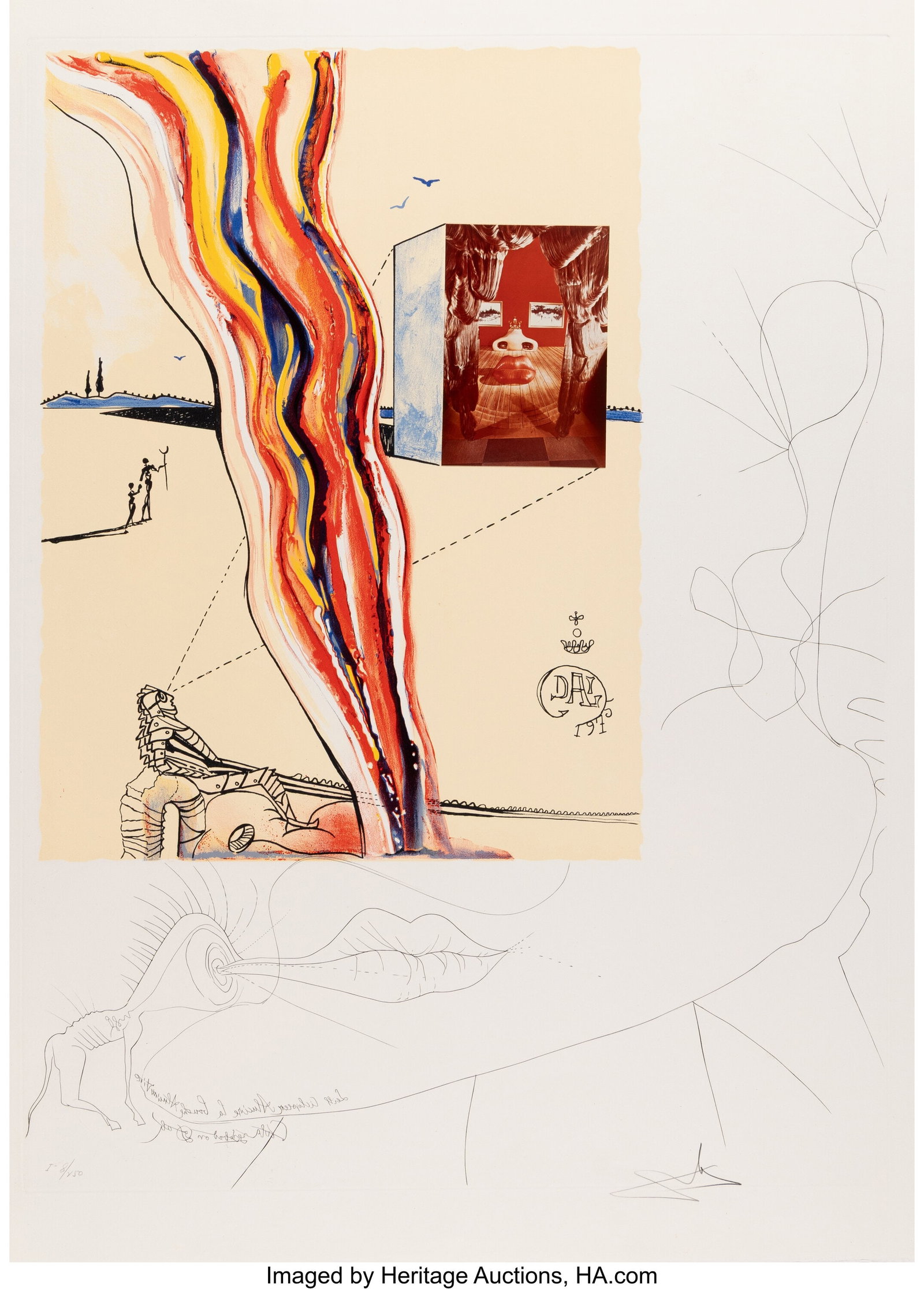 Salvador Dalí (1904-1989) Liquid and Gaseous Te (1 of 4)