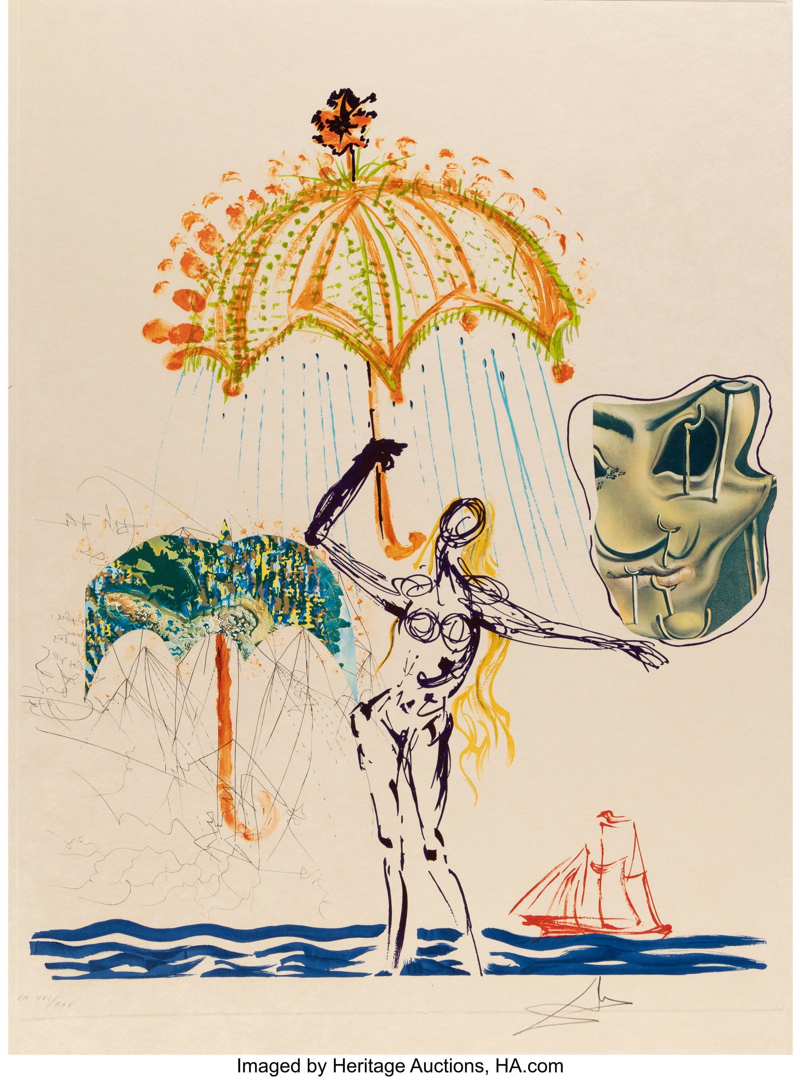 Salvador Dalí (1904-1989) Anti-Umbrella with At (1 of 4)