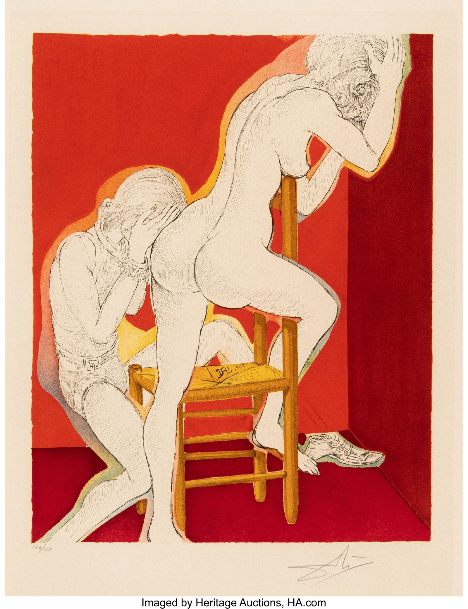 Salvador Dalí (1904-1989) Without Hope, from Th: Salvador Dalí (1904-1989) Without Hope, from The Marquis de Sade, 1969 Lithograph in colors on wove paper 13-1/2 x 18-1/2 inches (34.3 x 47.0 cm