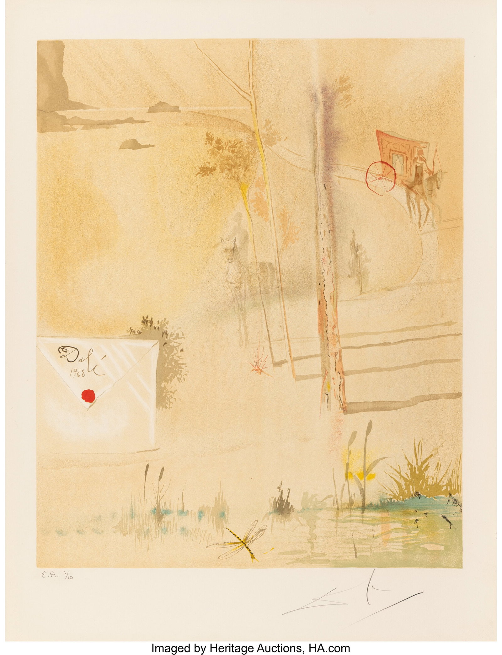Salvador Dalí (1904-1989) The Prison, from The : Salvador Dalí (1904-1989) The Prison, from The Marquis de Sade, 1969 Lithograph in colors on wove paper 25-5/8 x 18-5/8 inches (65.1 x 47.3 cm&r