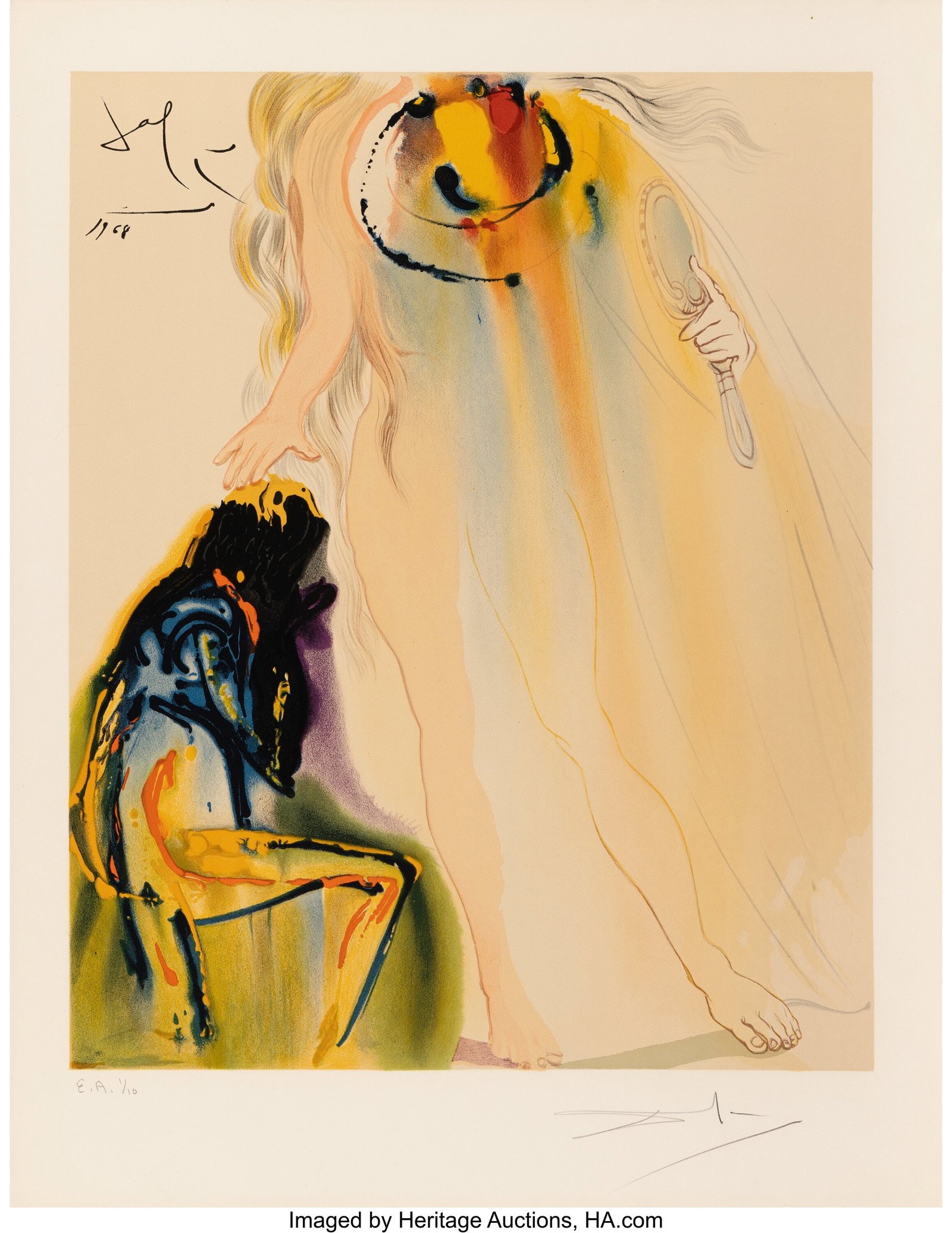 Salvador Dalí (1904-1989) All's Well That Ends : Salvador Dalí (1904-1989) All's Well That Ends Well, from The Marquis de Sade, 1969 Lithograph in colors on wove paper 25-5/8 x 19-5/8 inches (65.1 x 4