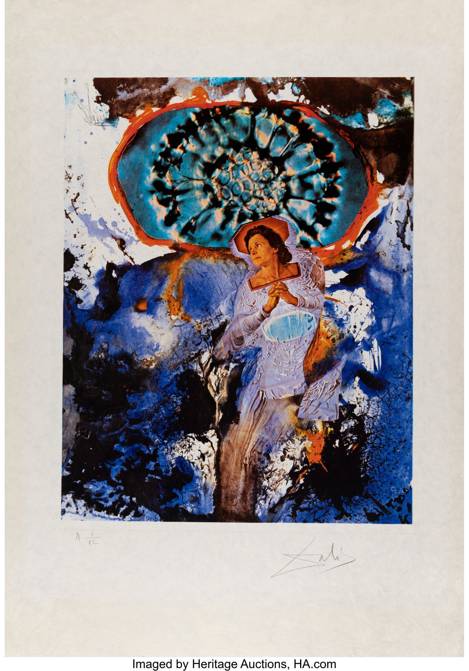 Salvador Dalí (1904-1989) Ultra Surrealist Corp: Salvador Dalí (1904-1989) Ultra Surrealist Corpuscular Galutska, from Memories of Surrealism, 1979 Photolithograph in colors on Japon paper 30 x 21-1/4 inches (76