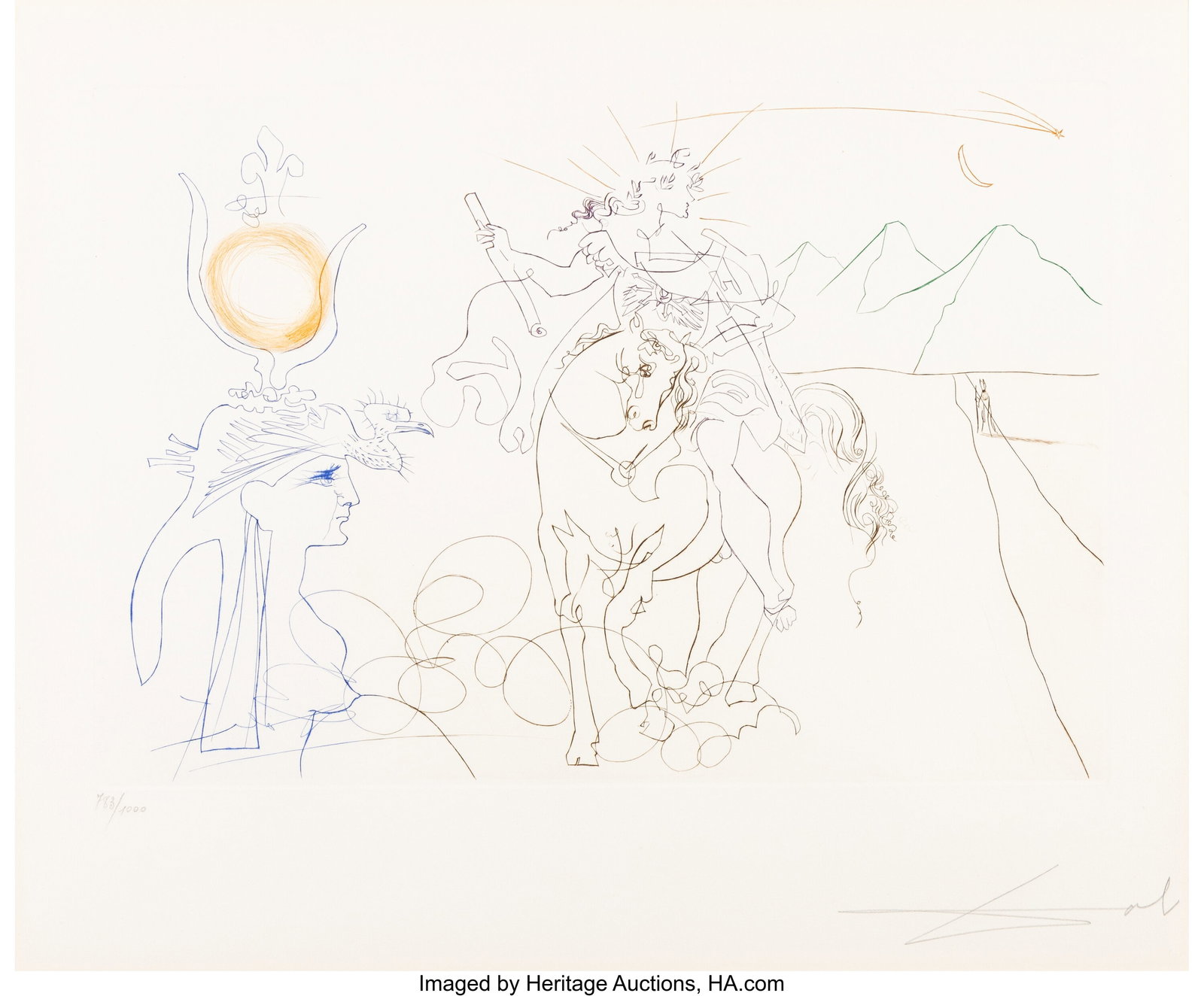 Salvador Dalí (1904-1989) Caesar and Cleopatra, (1 of 2)