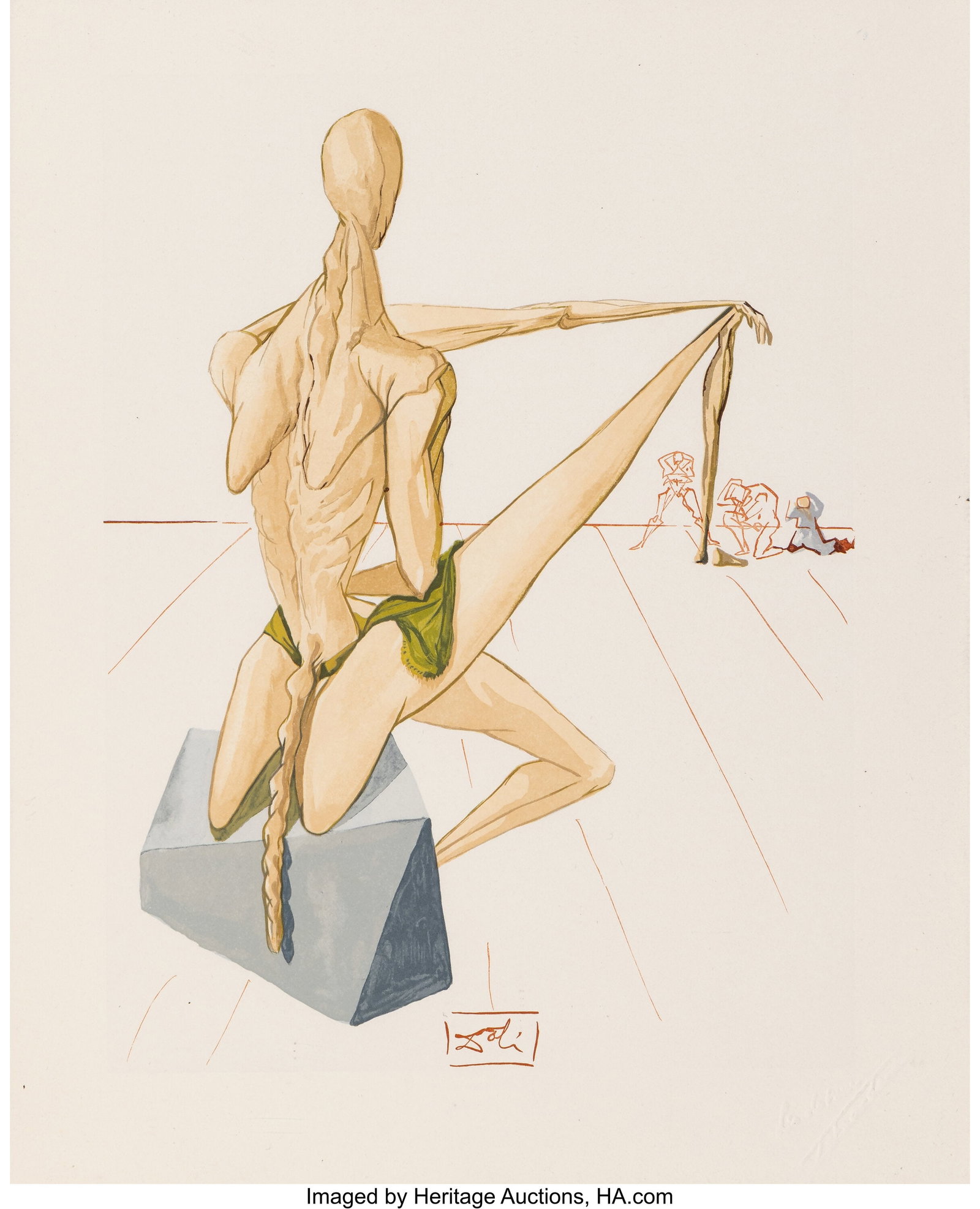 Salvador Dalí (1904-1989) Minos; La creation de: Salvador Dalí (1904-1989) Minos; La creation des Agnes, from The Divine Comedy (two works), circa 1959-1964 Woodcut in colors on wove paper 13 x 10-1/4 