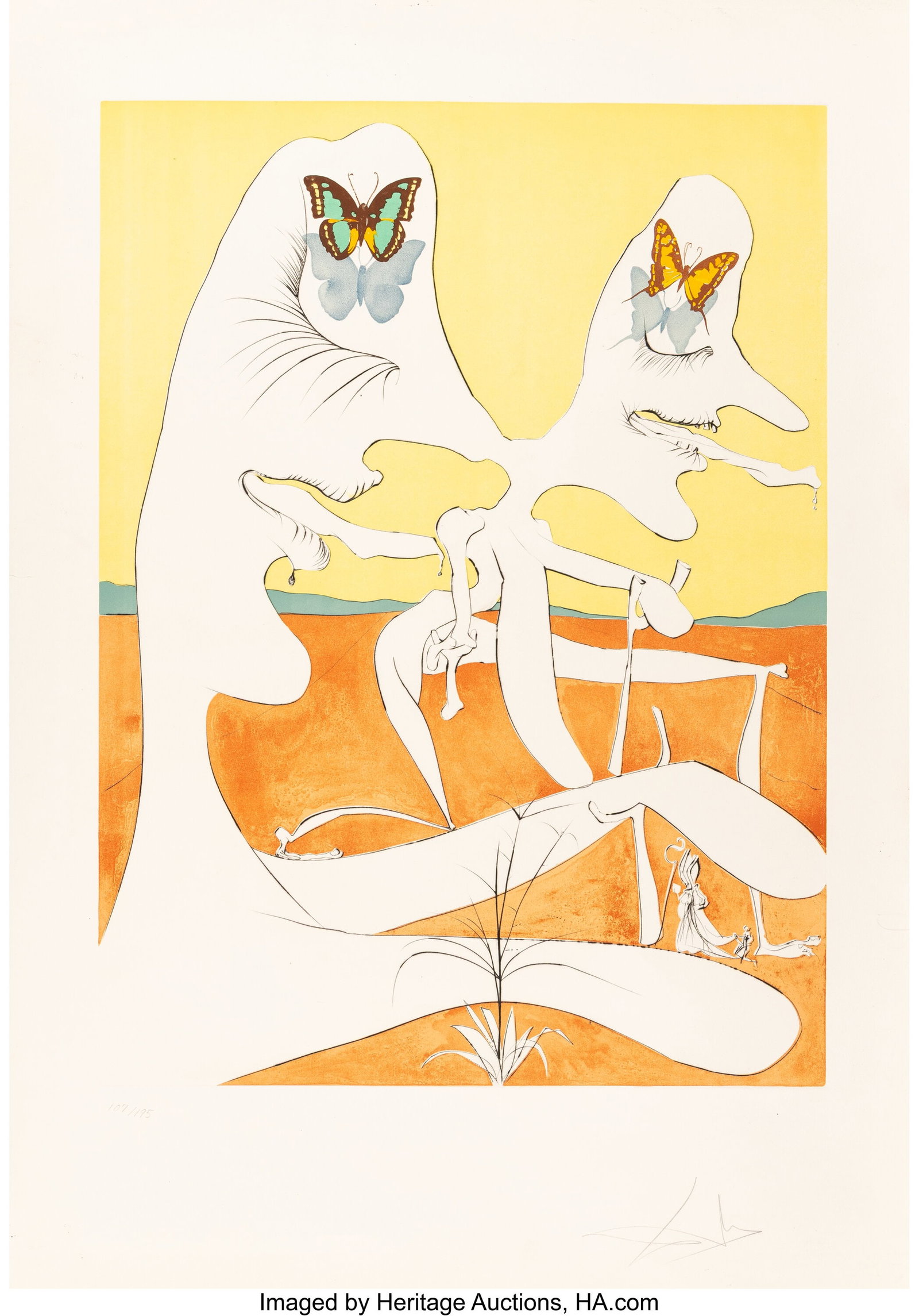 Salvador Dalí (1904-1989) Papillons de l'anti-m (1 of 3)