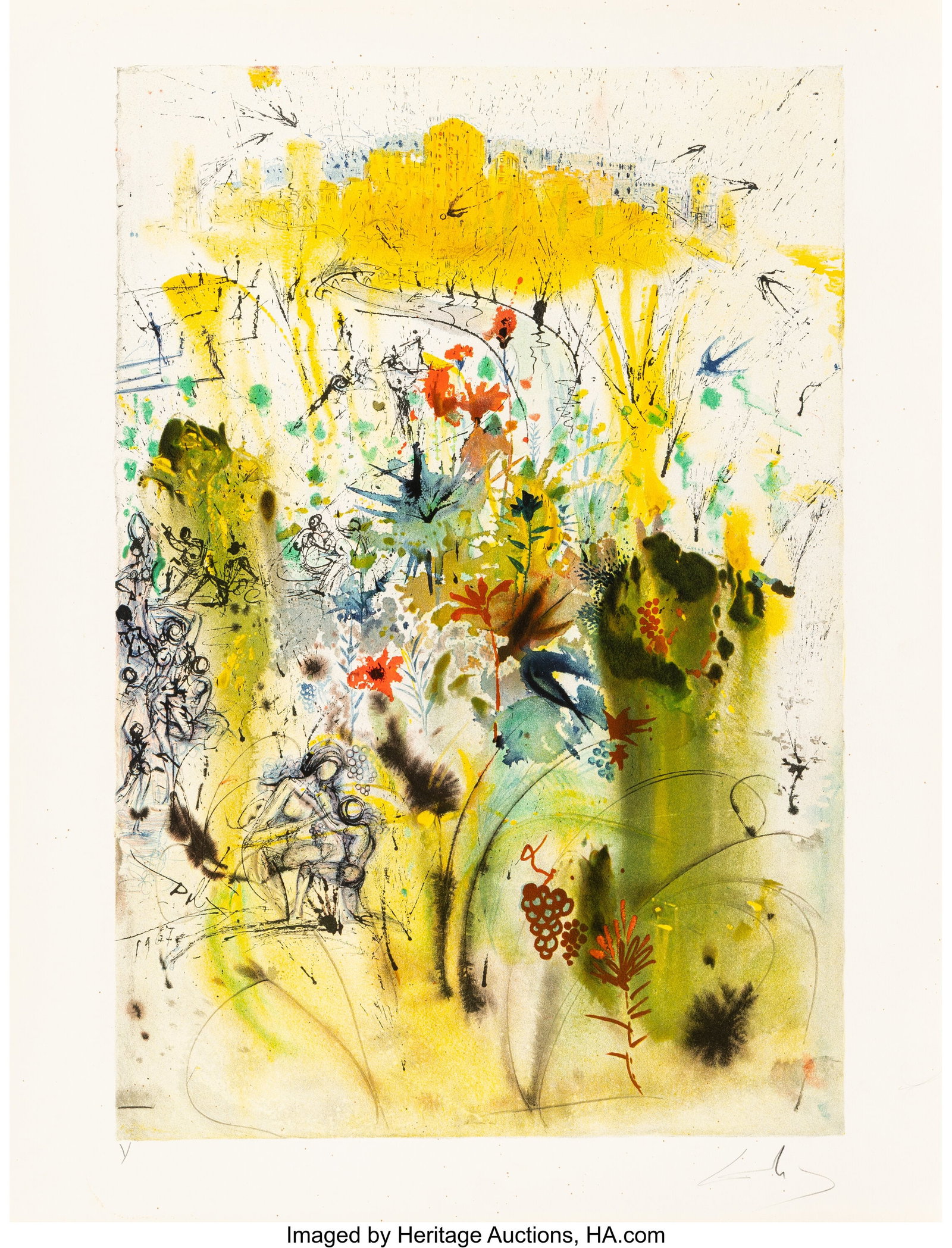 Salvador Dalí (1904-1989) The Land Come to Life: Salvador Dalí (1904-1989) The Land Come to Life, from Aliyah, 1967 Lithograph in colors on wove paper 25 x 19-5/8 inches (63.5 x 49.8 cm) &lpar
