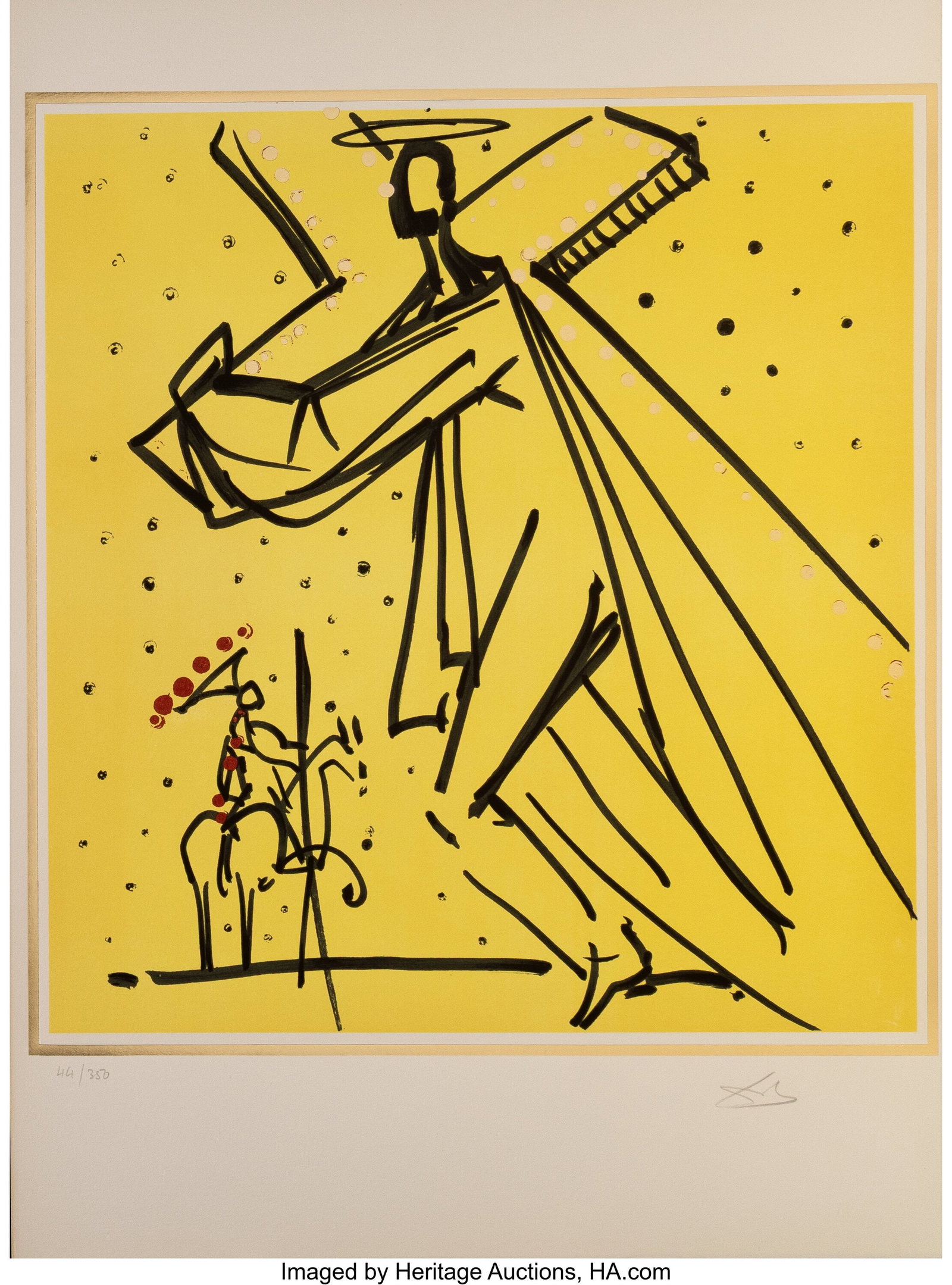 Salvador Dalí (1904-1989) Christ, from The Twel: Salvador Dalí (1904-1989) Christ, from The Twelve Apostles, 1972 Lithograph in colors with metallic details with on Arches paper 25-3/8 x 18-3/4 inches (64&pe