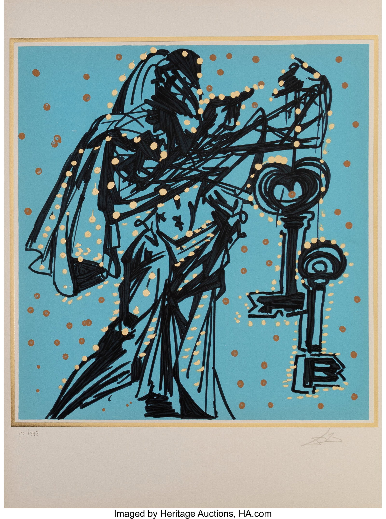Salvador Dalí (1904-1989) Peter, from The Twelv: Salvador Dalí (1904-1989) Peter, from The Twelve Apostles, 1972 Lithograph in colors with metallic details with on Arches paper 25-3/8 x 18-3/4 inches (64&per