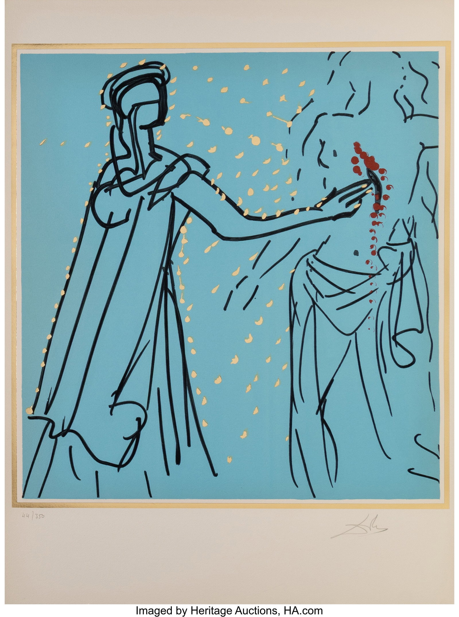 Salvador Dalí (1904-1989) Thomas, from The Twel: Salvador Dalí (1904-1989) Thomas, from The Twelve Apostles, 1972 Lithograph in colors with metallic details with on Arches paper 25-3/8 x 18-3/4 inches (64&pe