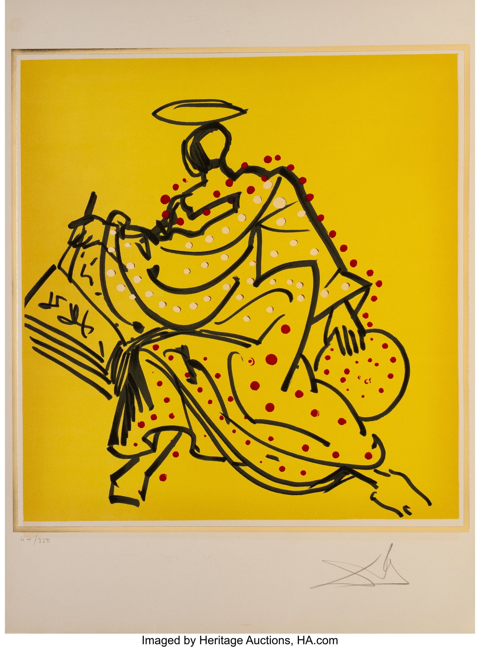 Salvador Dalí (1904-1989) Matthew, from The Twe: Salvador Dalí (1904-1989) Matthew, from The Twelve Apostle, 1972 Lithograph in colors with metallic details with on Arches paper 25-3/8 x 18-3/4 inches (64&pe