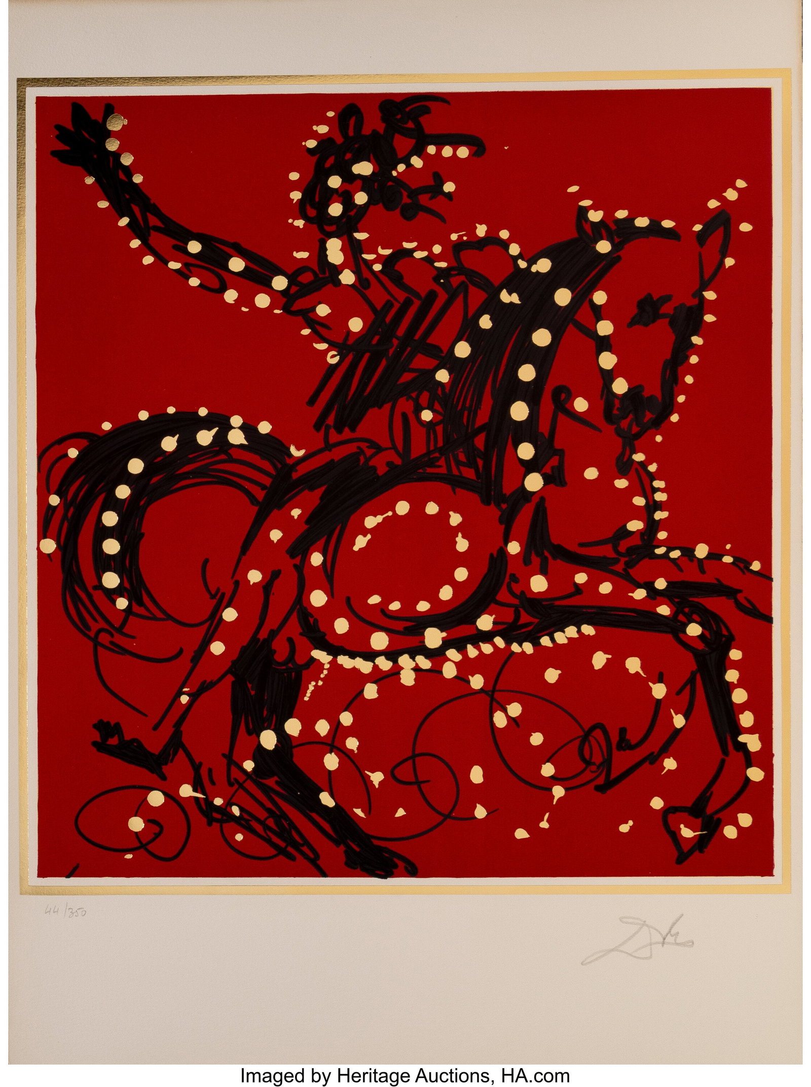 Salvador Dalí (1904-1989) James the Greater, fr: Salvador Dalí (1904-1989) James the Greater, from The Twelve Apostles, 1972 Lithograph in colors with metallic details with on Arches paper 24-3/8 x 18-3/4 inches 