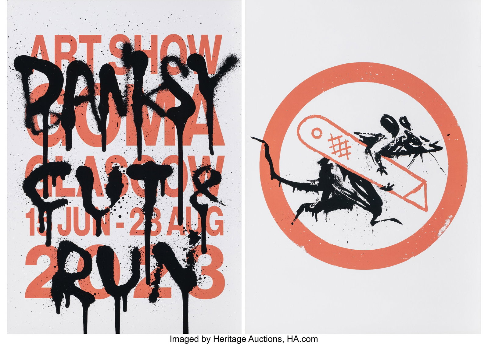 After Banksy Cut & Run, exhibition poster (two w (1 of 3)