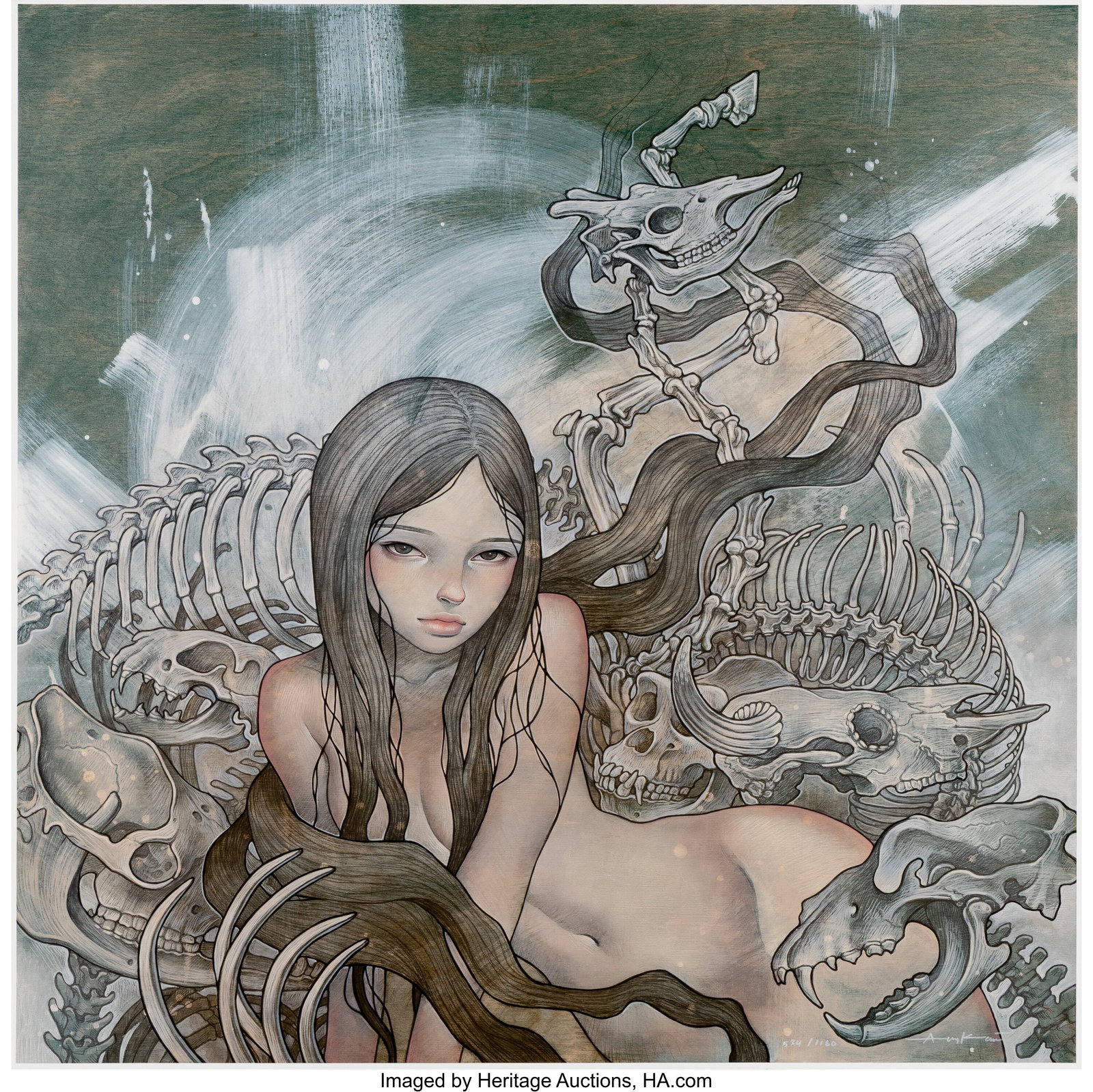 Audrey Kawasaki (b. 1982) Charlotte, 2011 Archiv: Audrey Kawasaki (b. 1982) Charlotte, 2011 Archival pigment print in colors on wove paper 17-1/2 x 17-1/2 inches (44.5 x 44.5 cm)