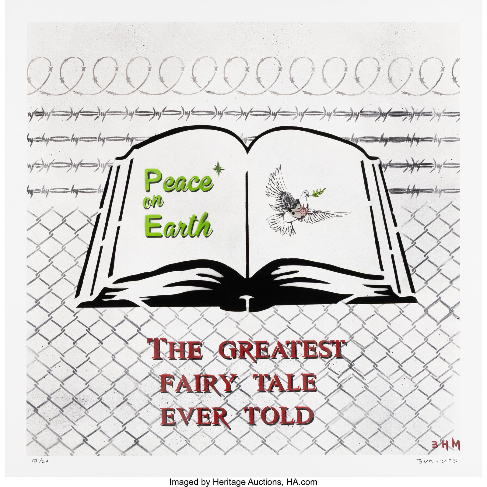 Banksy Hates Me (20th Century) Peace on Earth, 2: Banksy Hates Me (20th Century) Peace on Earth, 2023 Archival pigment print in colors on wove paper 20 x 20 inches (50.8 x 50.8 cm) (sheet) Ed. 