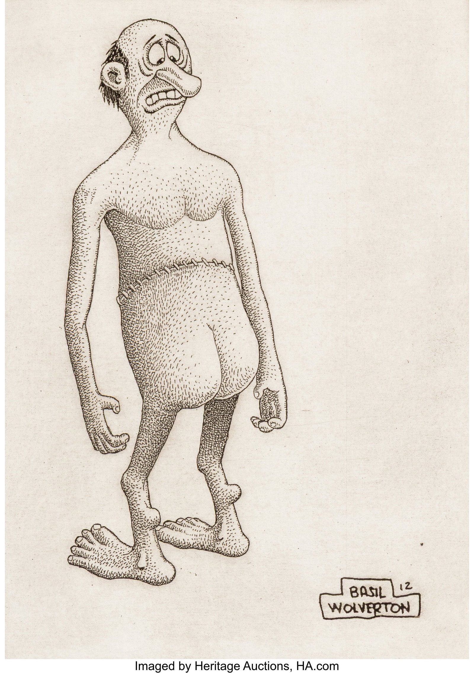 Basil Wolverton (1909-1978) Barflize, 2012 Etchi