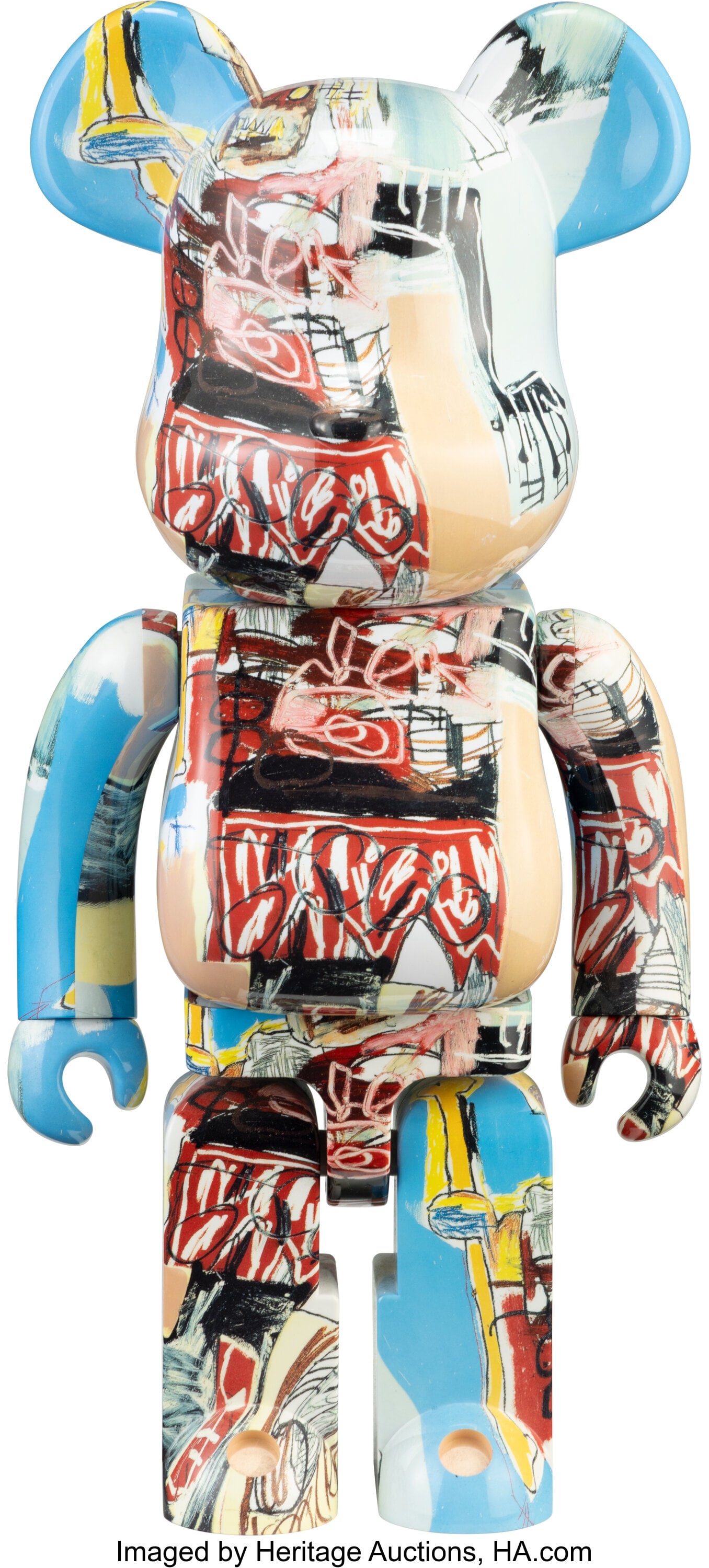 BE@RBRICK X The Estate of Jean-Michel Basquiat J: BE@RBRICK X The Estate of Jean-Michel Basquiat Jean-Michel Basquiat #6 1000%, 2020 Painted cast vinyl 27-1/2 x 14 x 10 inches (69.8 x 35.6 x 25.4 