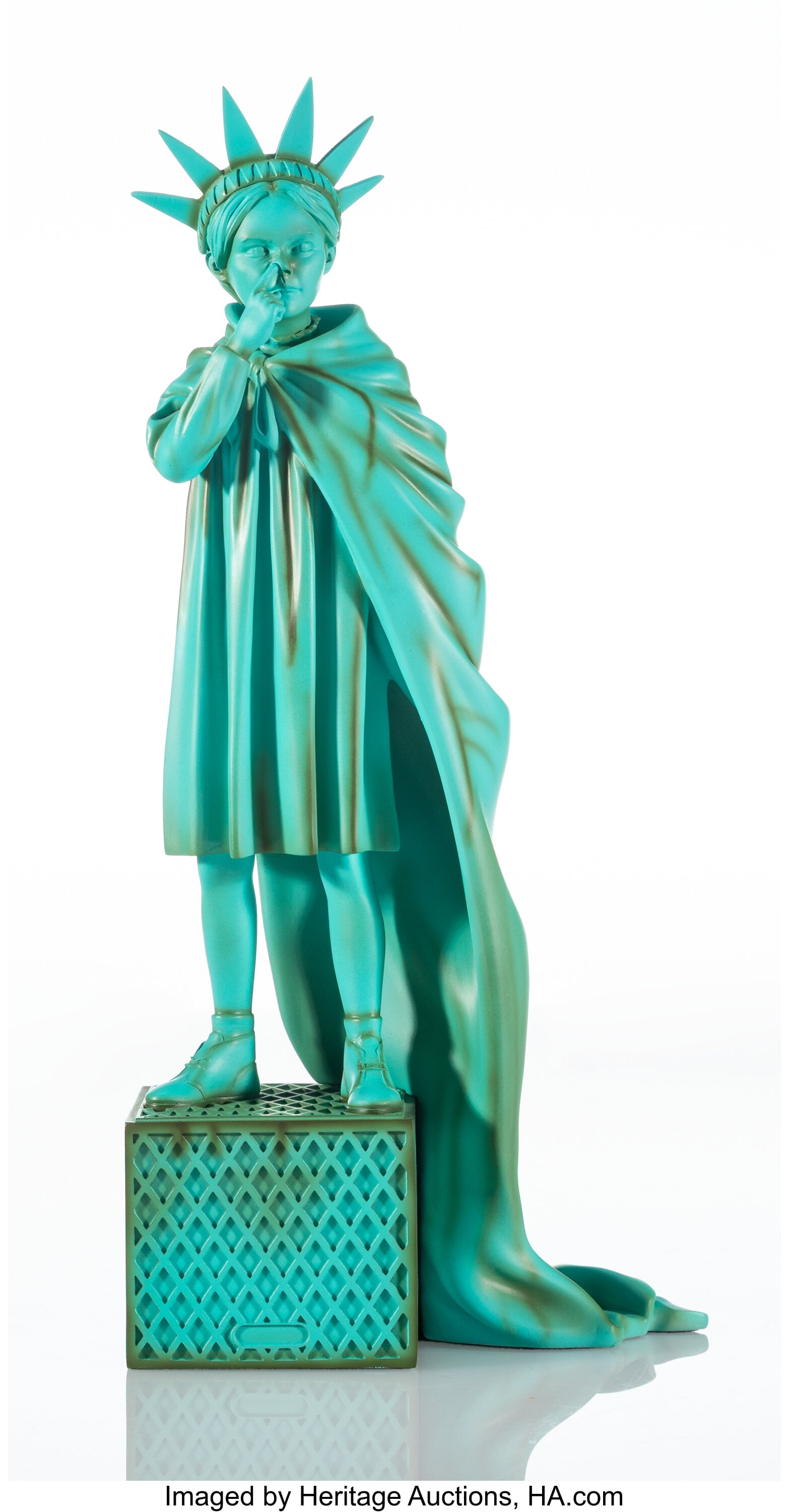 Brandalised Liberty Girl (Freedom Edition), 2020: Brandalised Liberty Girl (Freedom Edition), 2020 Polystone 10-1/8 x 4-3/4 x 5 inches (25.7 x 12.1 x 12.7 cm) Stamped to underside Produced by Mig
