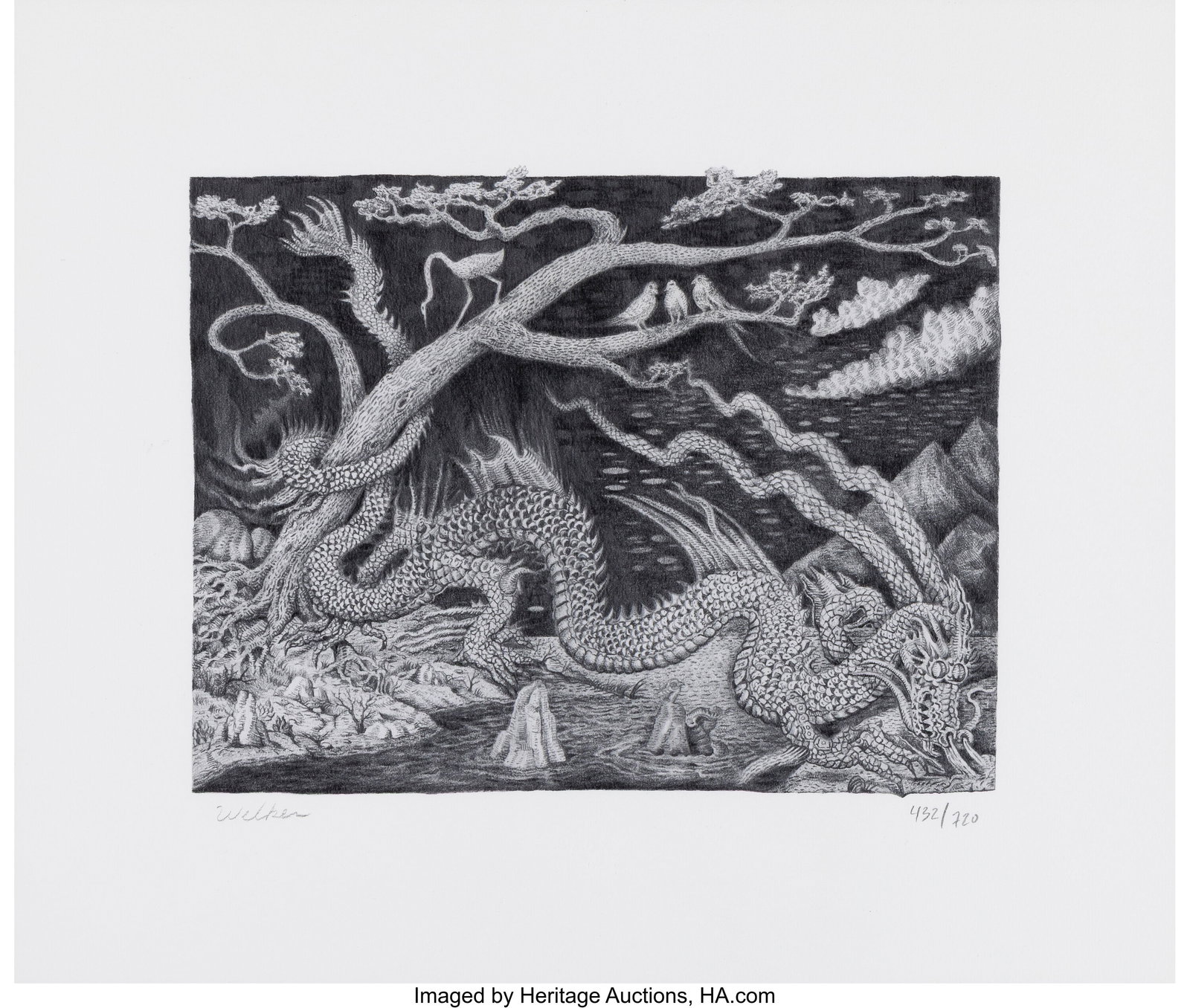 David Welker (b. 1964) The Crossing Dragon (two  (1 of 2)