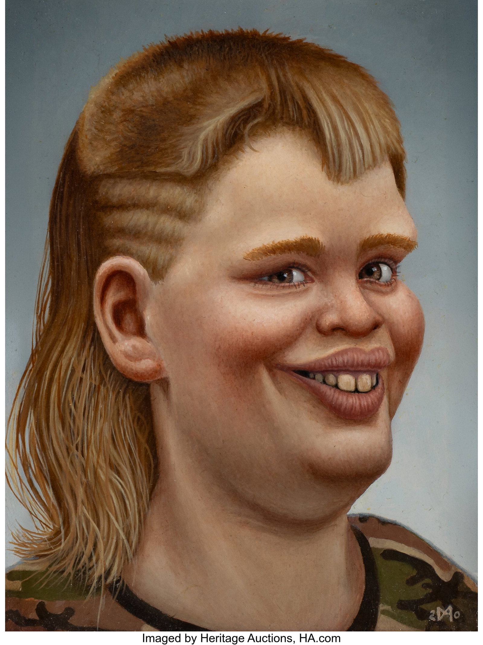 Dustin Meyers (b. 1984) Billy Beavertail, 2020 O: Dustin Meyers (b. 1984) Billy Beavertail, 2020 Oil on panel 8 x 6 inches (20.3 x 15.2 cm) Signed and dated to lower right HID03101062020 © 2026 Heri