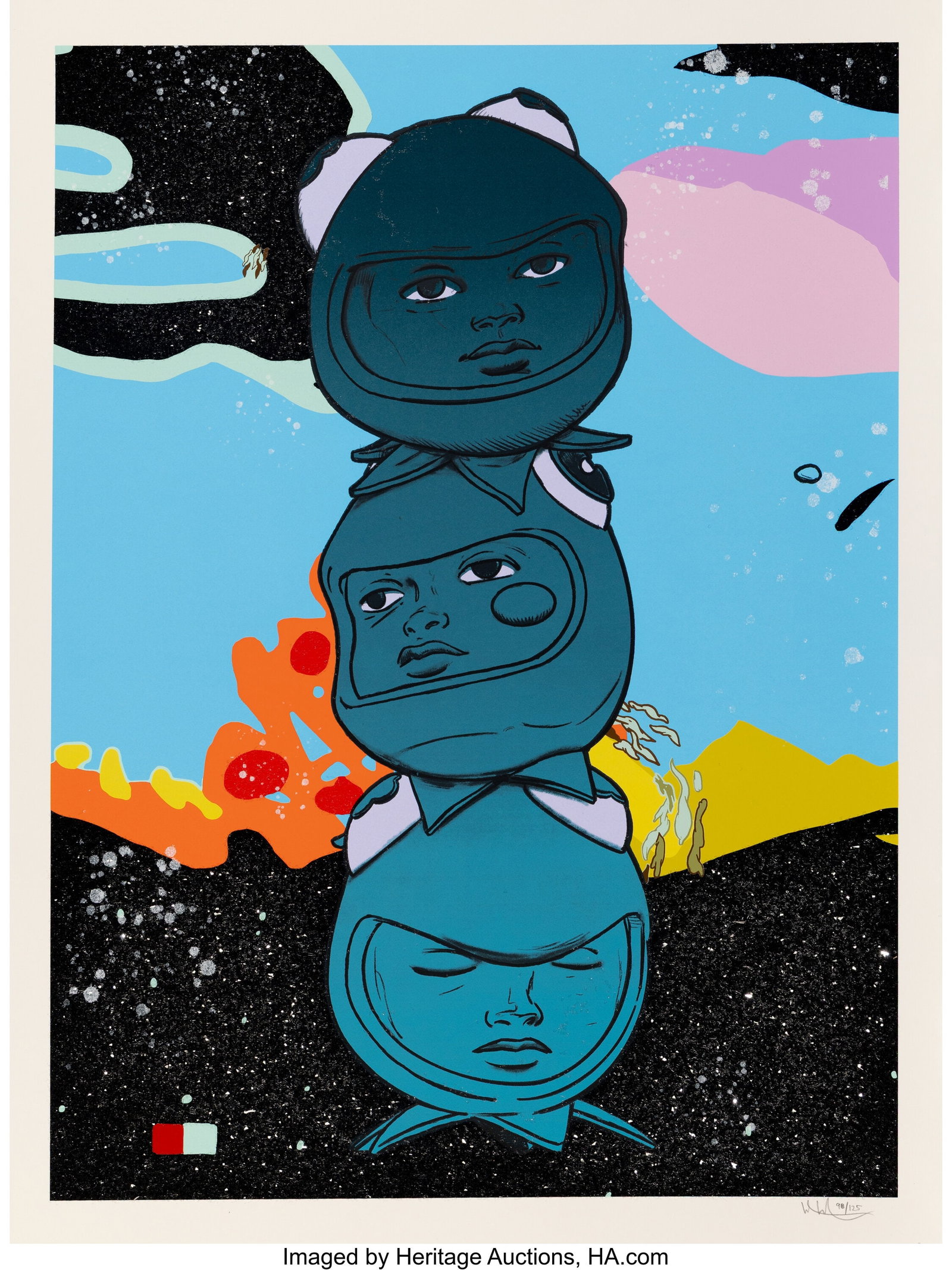 Hebru Brantley (b. 1981) 3 the Hard Way, 2020 Sc (1 of 1)