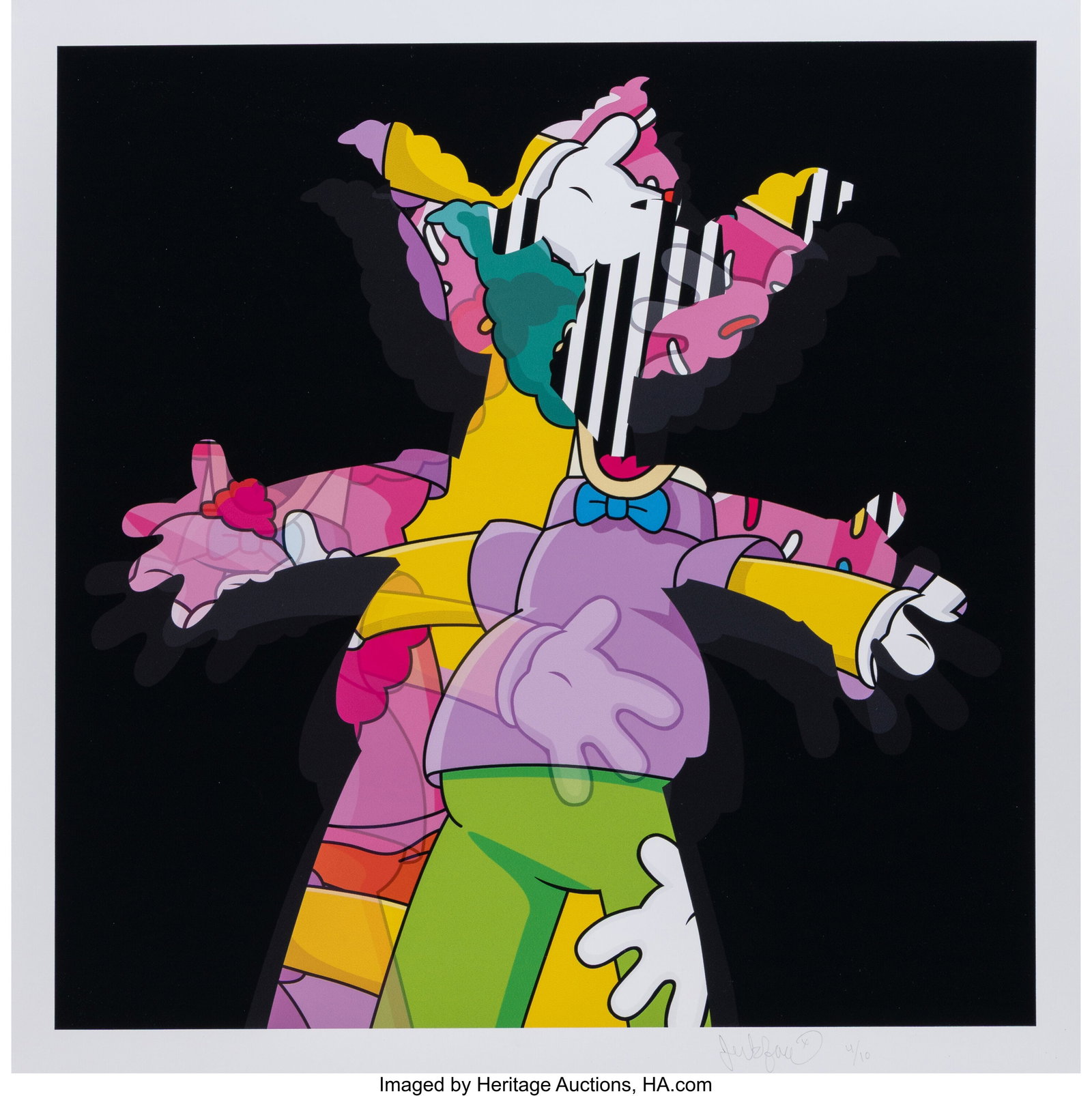 Jerkface (b. 1982) Ovaltine (Black), 2018 Giclé: Jerkface (b. 1982) Ovaltine (Black), 2018 Giclée print in colors on Archival paper 24 x 24 inches (61.0 x 61.0 cm) (sheet) Ed&