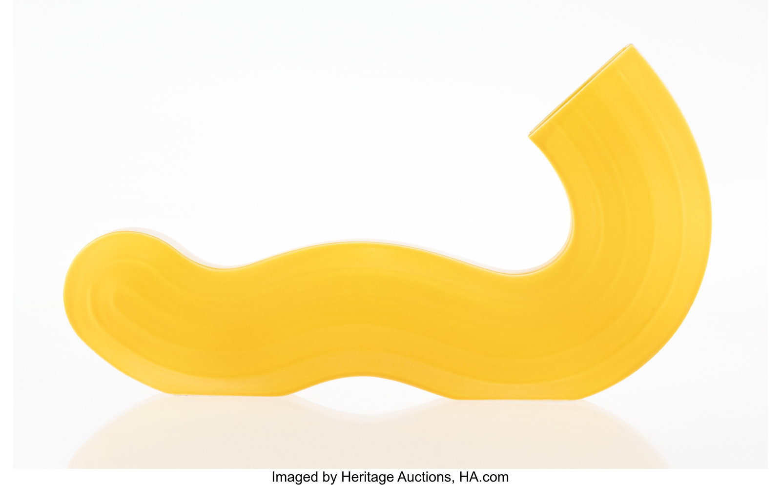 Josh Sperling (b. 1984) We All Mark The Big Flow: Josh Sperling (b. 1984) We All Mark The Big Flowers Grow (Ochre), 2018 Glazed porcelain 11-5/8 x 23 x 3-1/4 inches (29.5 x 58.4 x 8.3