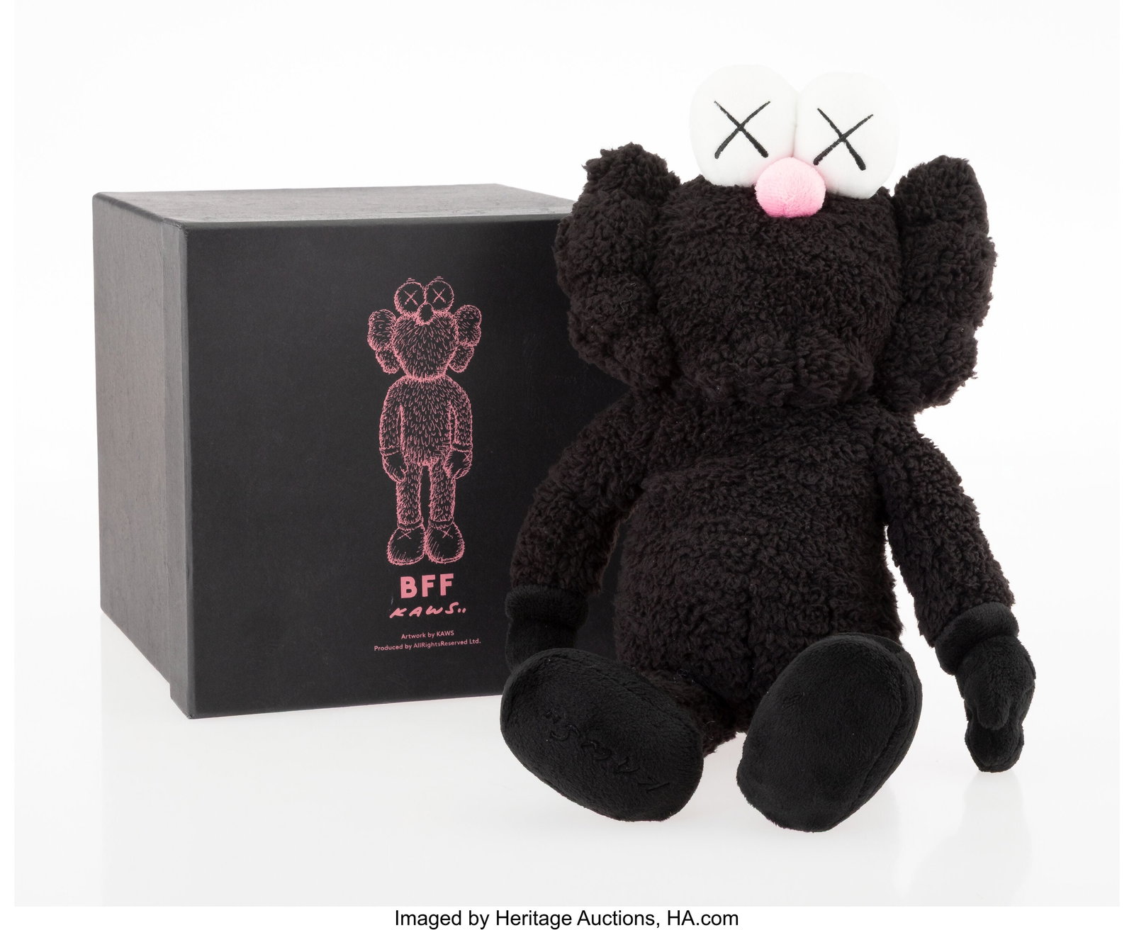 KAWS (b. 1974) BFF Plush (Black), 2016 Polyester (1 of 2)