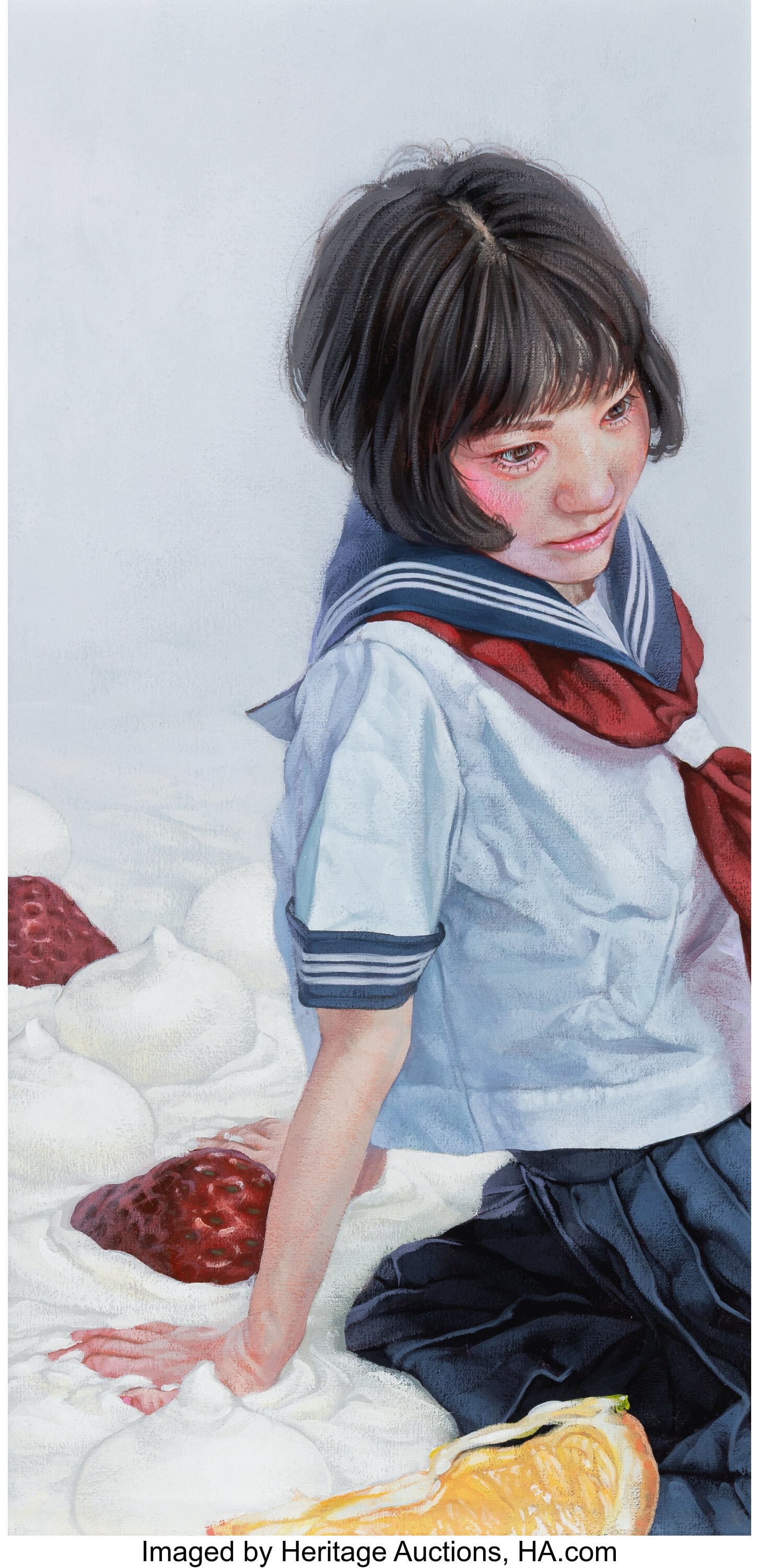 Kazuhiro Hori (b. 1969) Sweet Li(f)e, 2019 Acryl: Kazuhiro Hori (b. 1969) Sweet Li(f)e, 2019 Acrylic on canvas 18 x 8-3/4 x 0-3/4 inches (45.7 x 22.2 x 1.9 cm) (canvas)