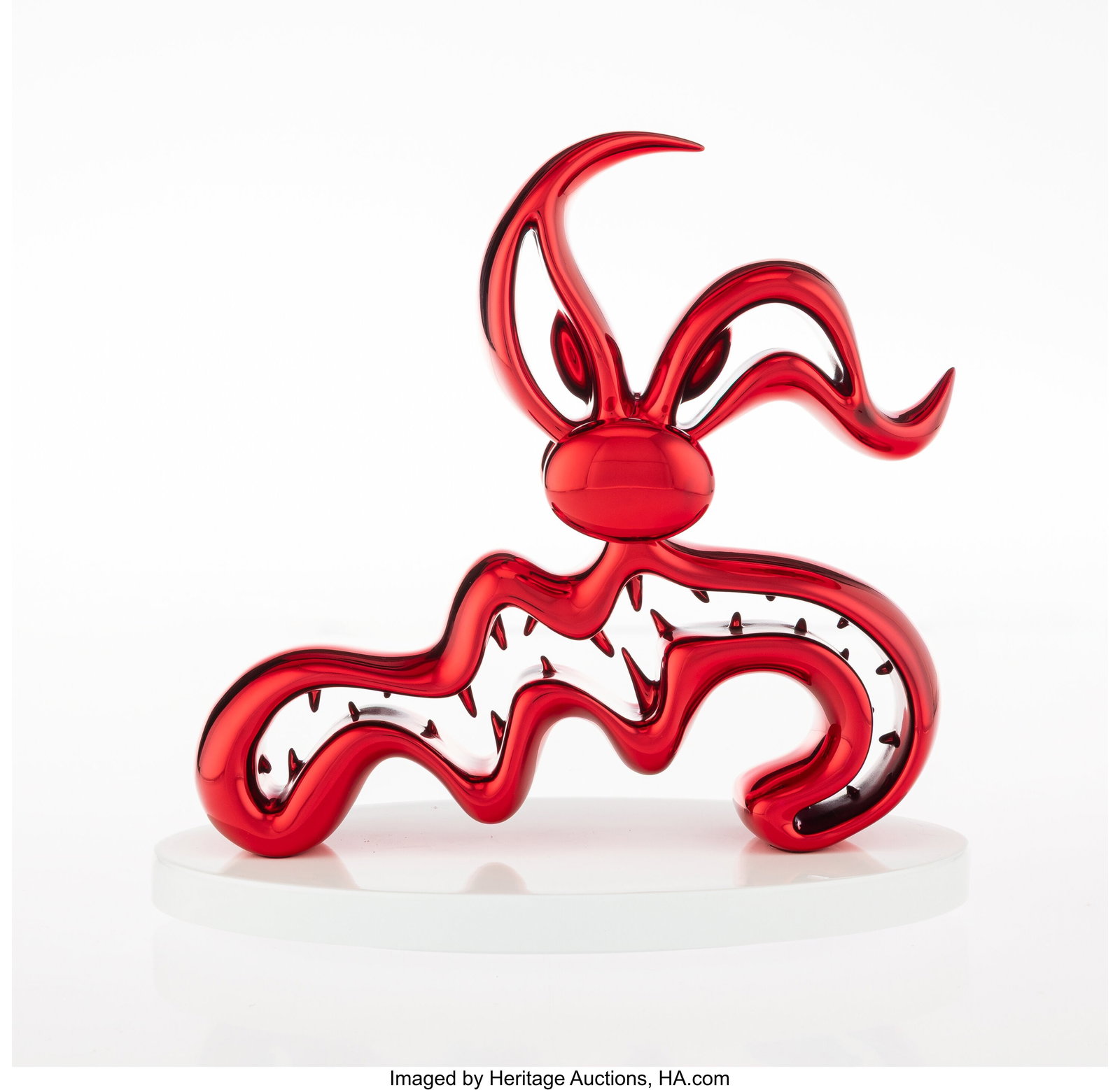 Kenny Scharf (b. 1958) Scary Guy (Red), 2022 Cas: Kenny Scharf (b. 1958) Scary Guy (Red), 2022 Cast resin with chrome finishing 9-1/4 x 9-3/4 x 5-1/4 inches (23.5 x 24.8 x 13.3 cm