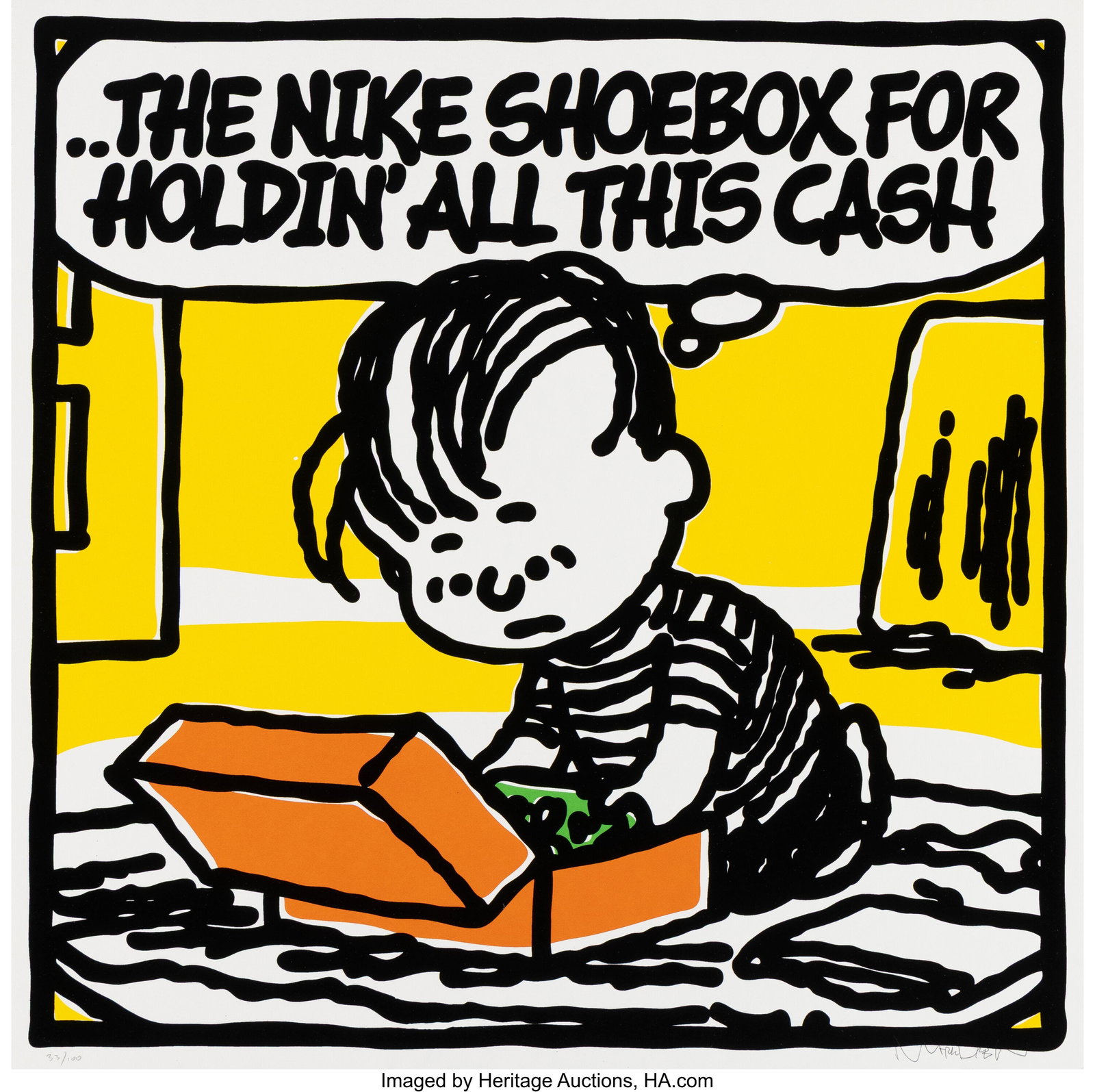 Mark Drew (b. 1978) Cashbox (Jay-Z), 2018 Screen (1 of 1)
