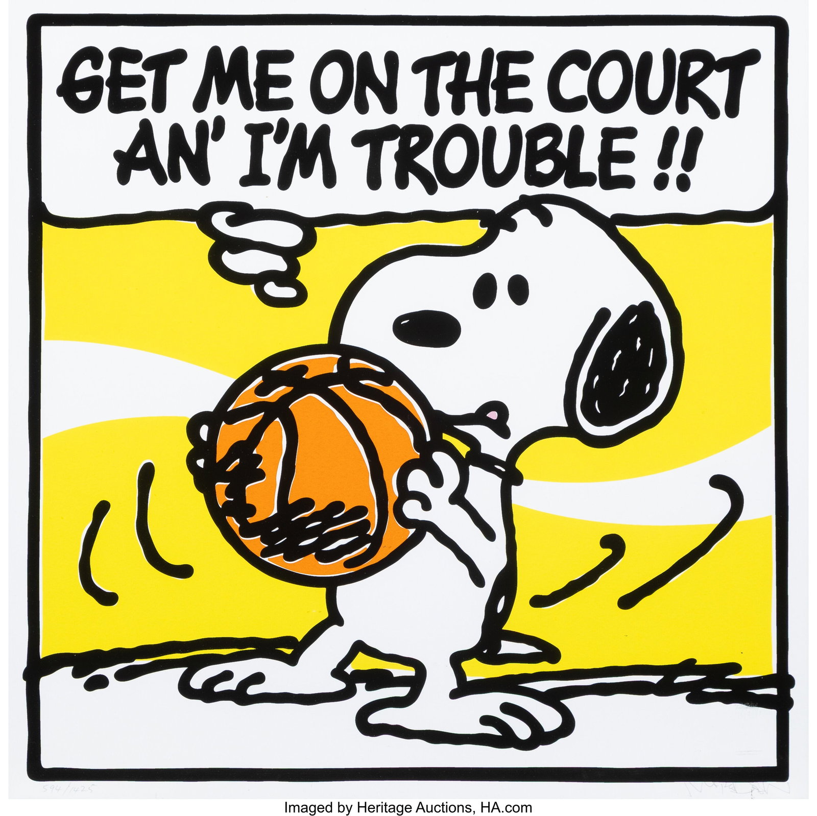 Mark Drew (b. 1978) Trouble!! (Ice Cube), 20: Mark Drew (b. 1978) Trouble!! (Ice Cube), 2023 Screenprint in colors on wove paper 18 x 18 inches (45.7 x 45.7 cm) (sheet) 